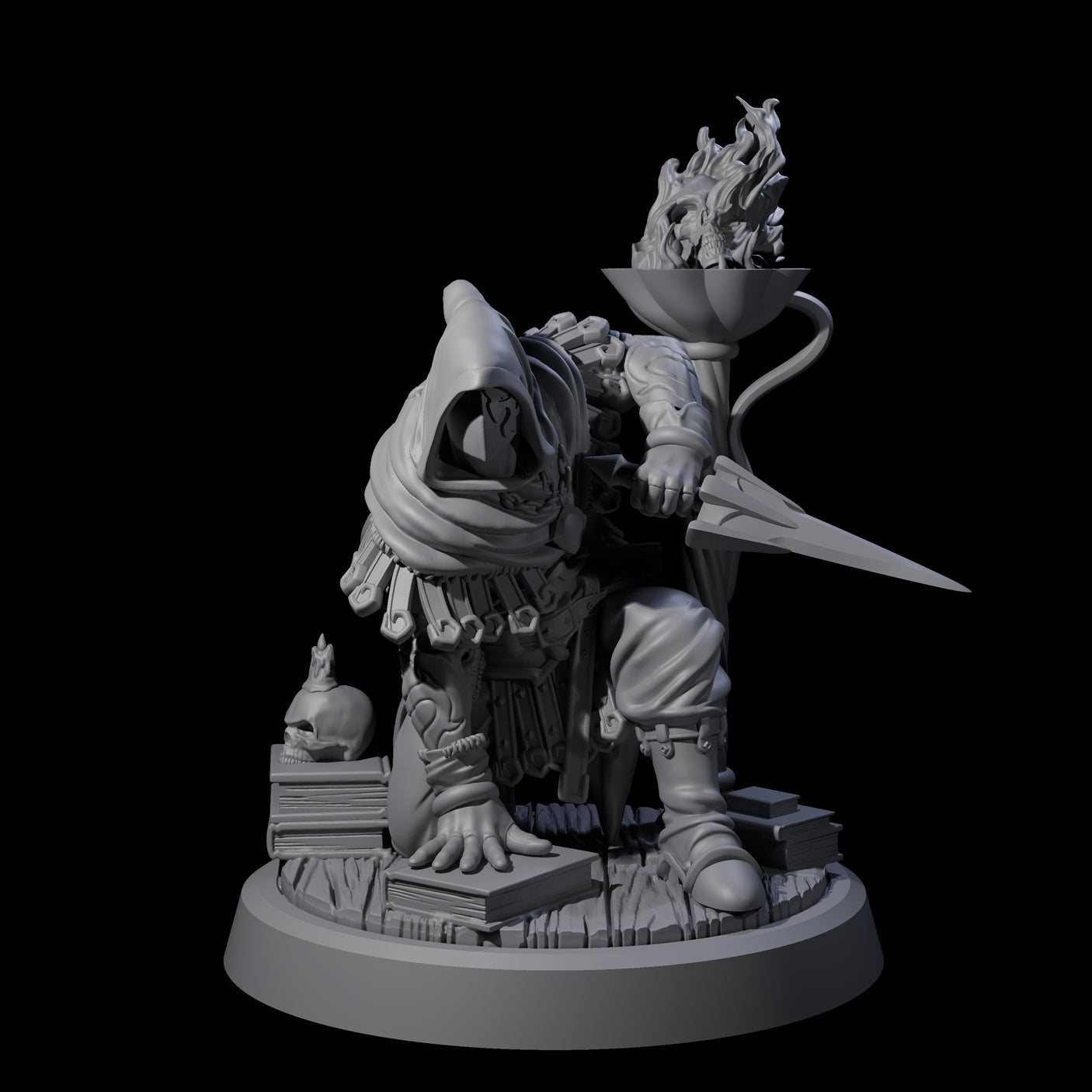 Crouching Warforged Rogue Miniature for Dungeons and Dragons, Pathfinder or other TTRPGs