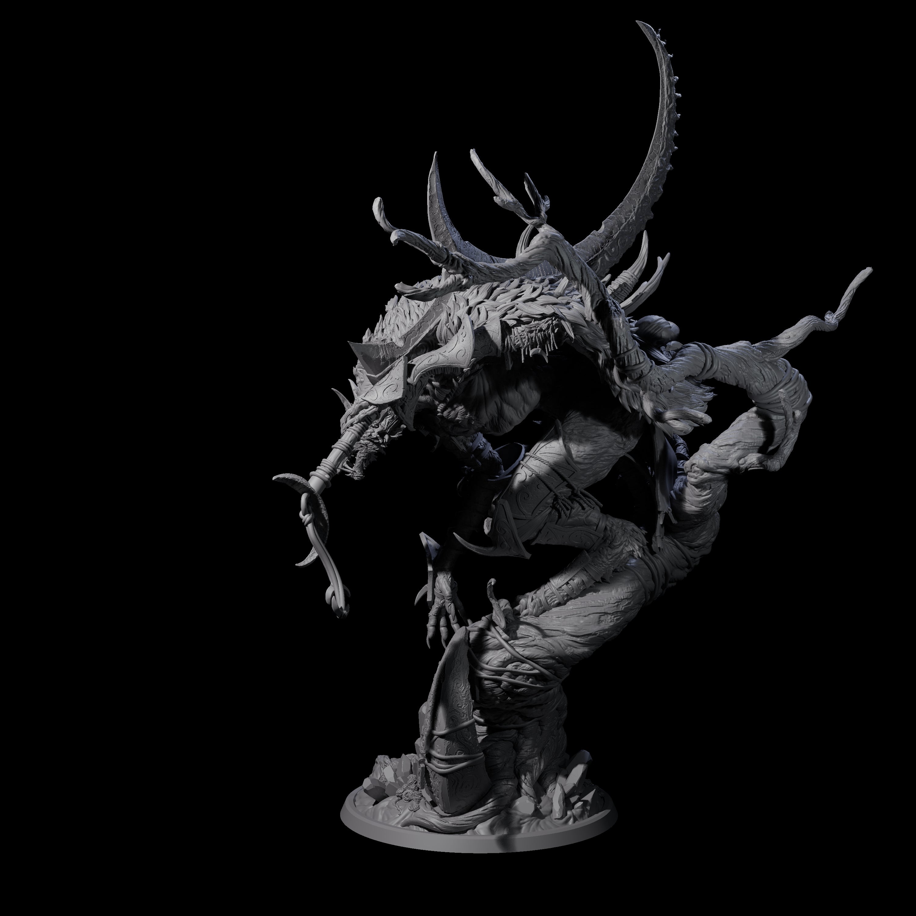 Crouching Werewolf Lord Miniature for Dungeons and Dragons, Pathfinder or other TTRPGs