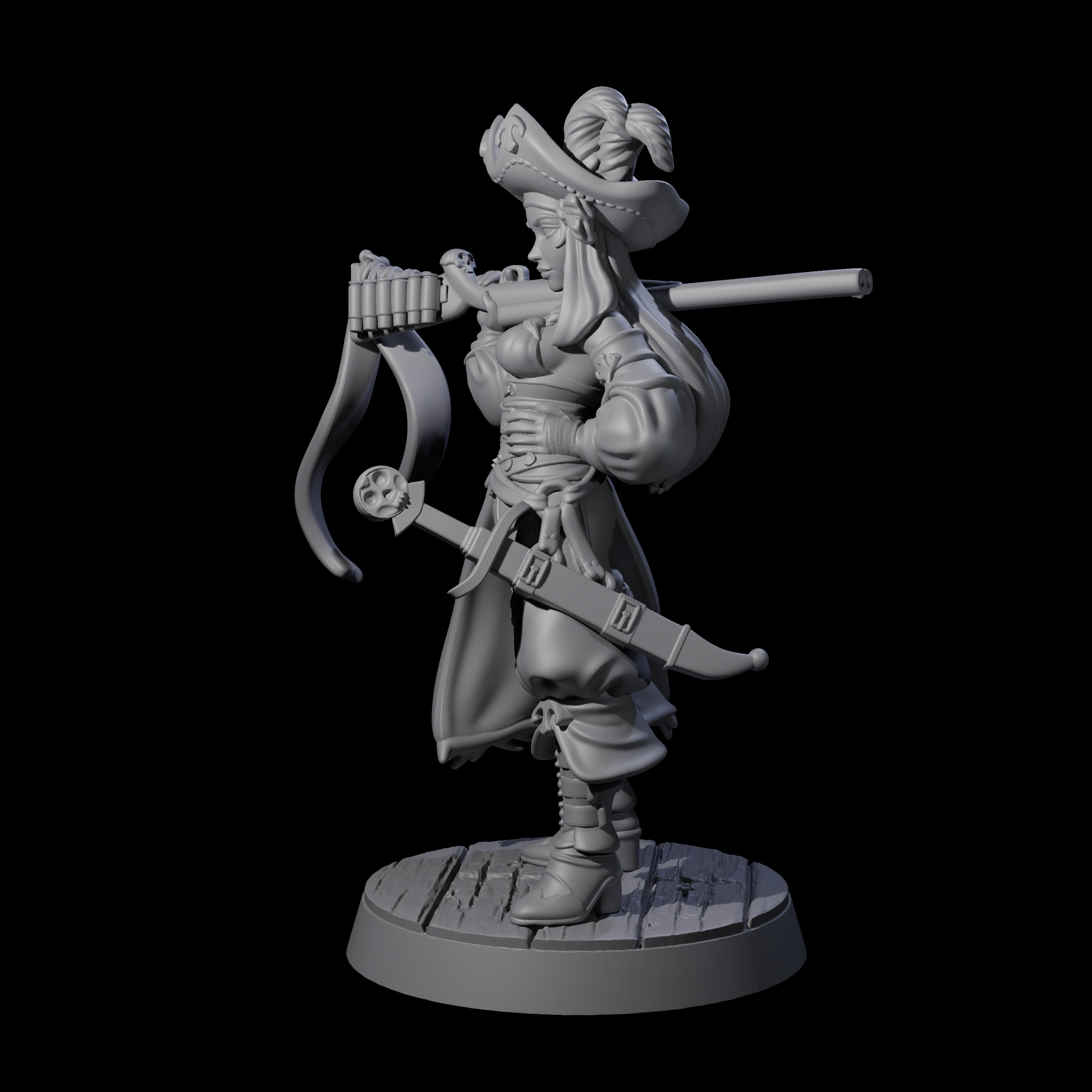 Crows Nest Marksman Pirate Miniature for Dungeons and Dragons, Pathfinder or other TTRPGs