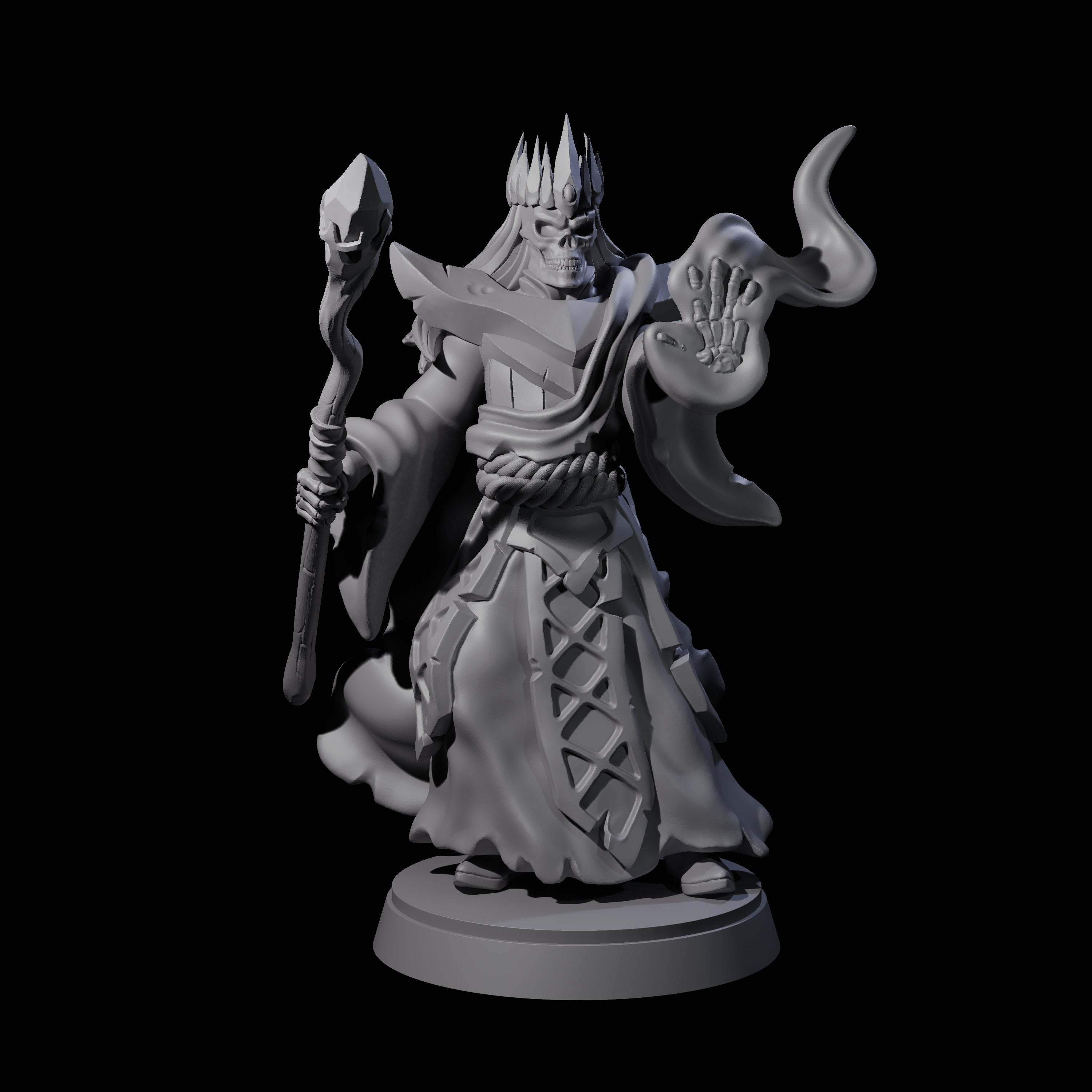 Cruel Skeletal Lich Miniature for Dungeons and Dragons, Pathfinder or other TTRPGs