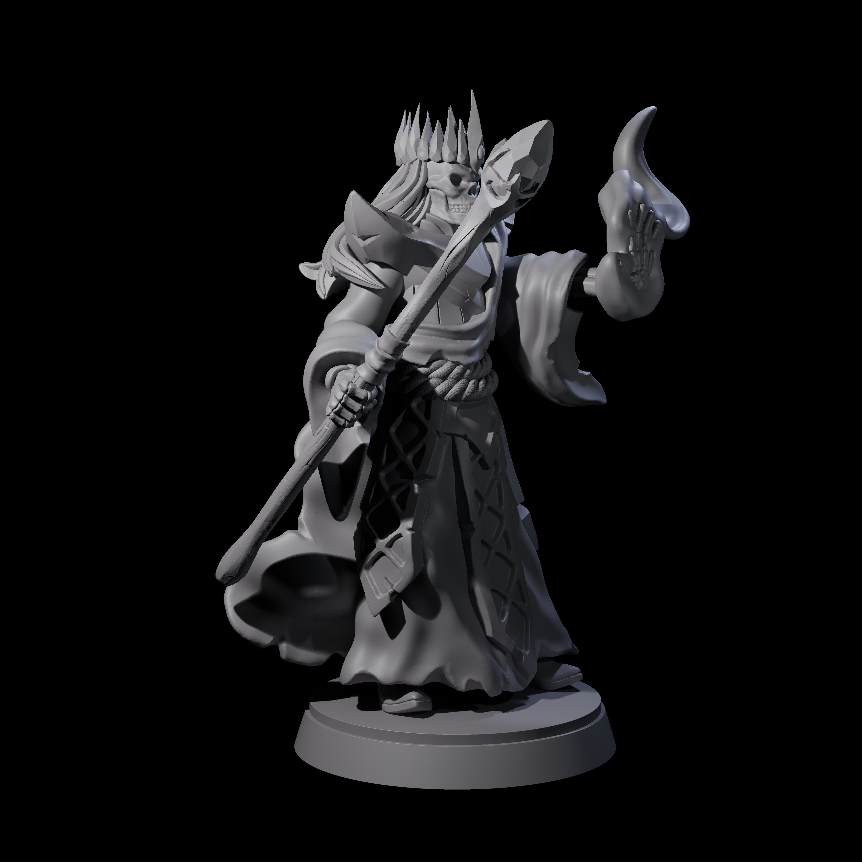 Cruel Skeletal Lich Miniature for Dungeons and Dragons, Pathfinder or other TTRPGs