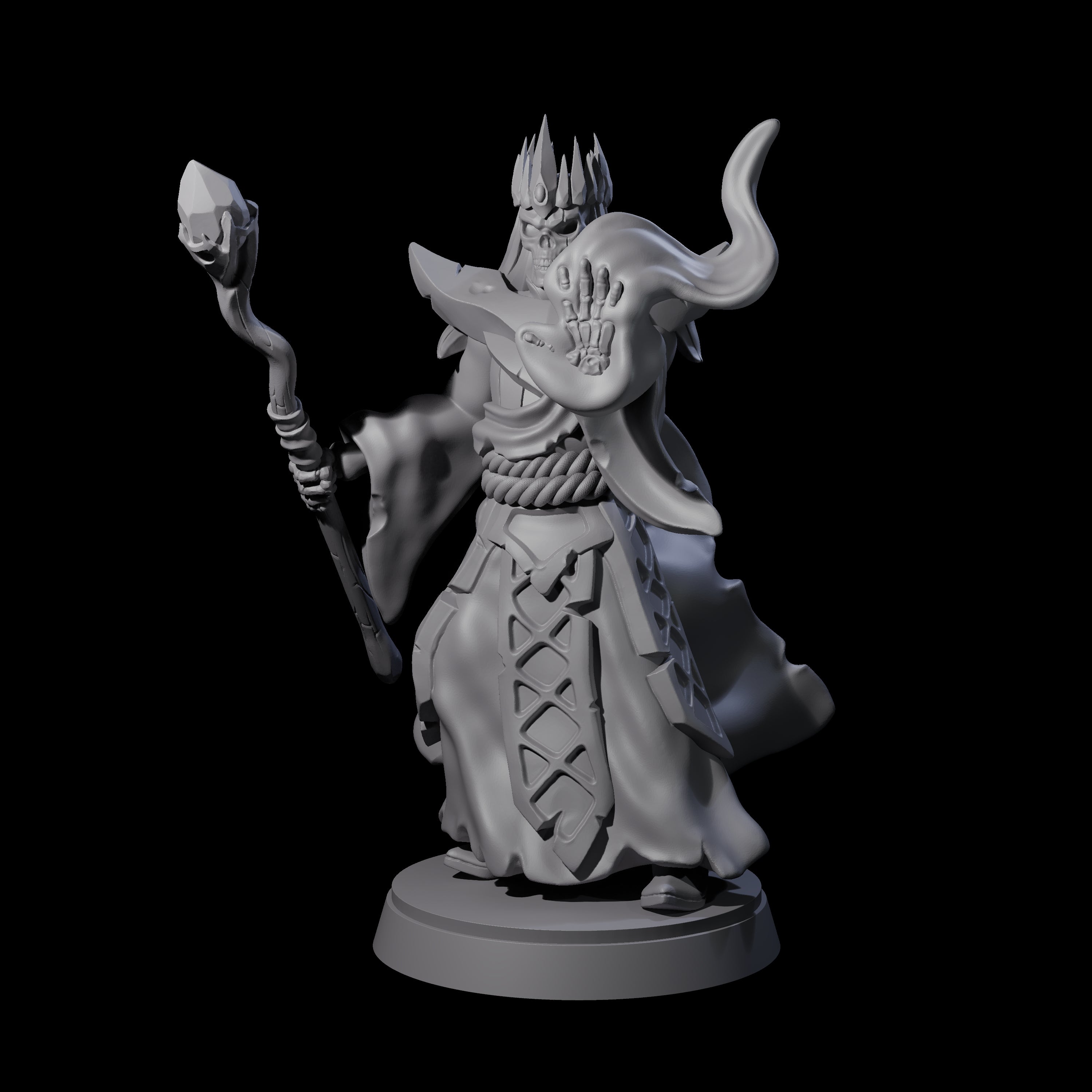 Cruel Skeletal Lich Miniature for Dungeons and Dragons, Pathfinder or other TTRPGs