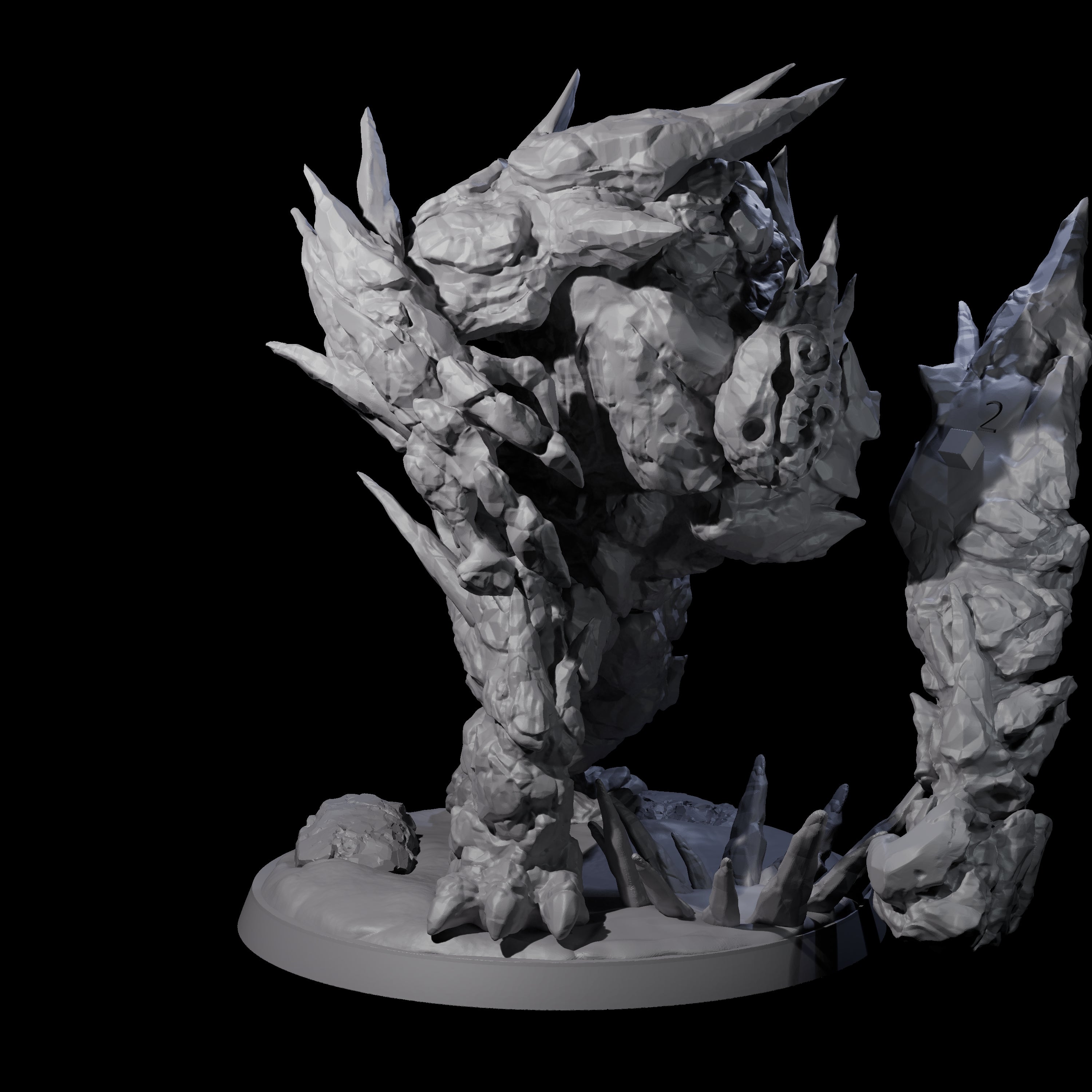 Crunchy Ice Elemental Miniature for Dungeons and Dragons, Pathfinder or other TTRPGs