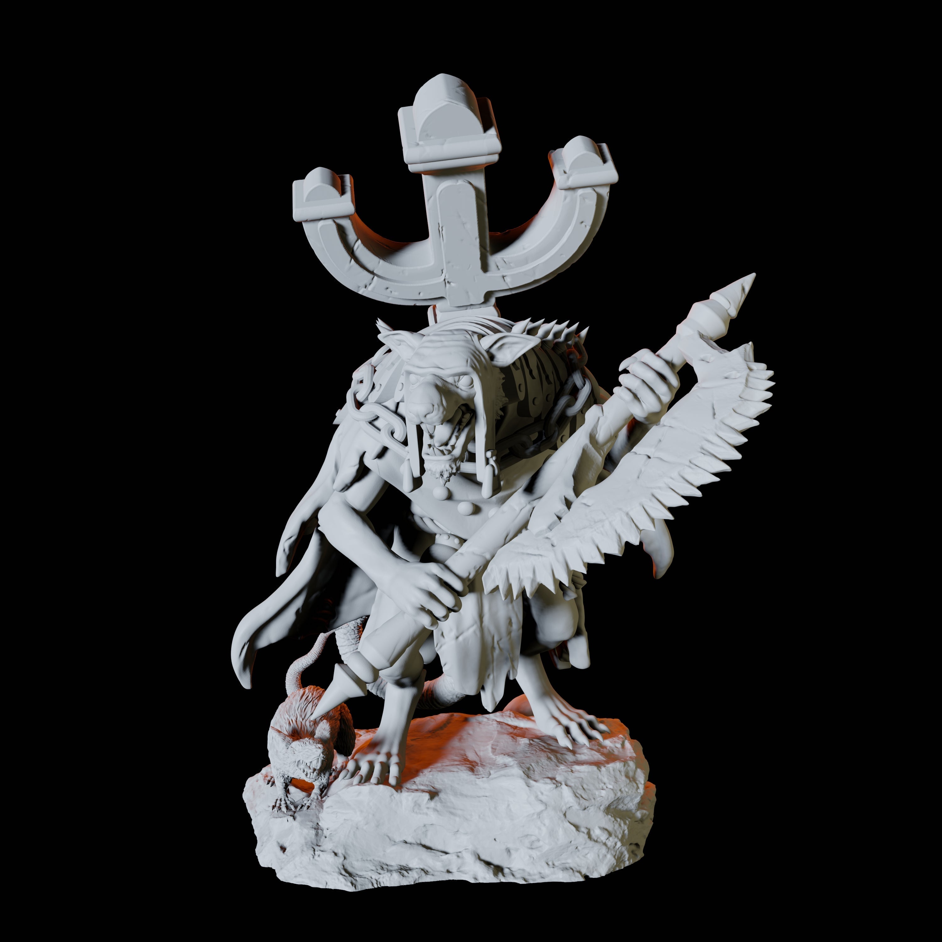 Crusader Ratfolk A Miniature for Dungeons and Dragons, Pathfinder or other TTRPGs