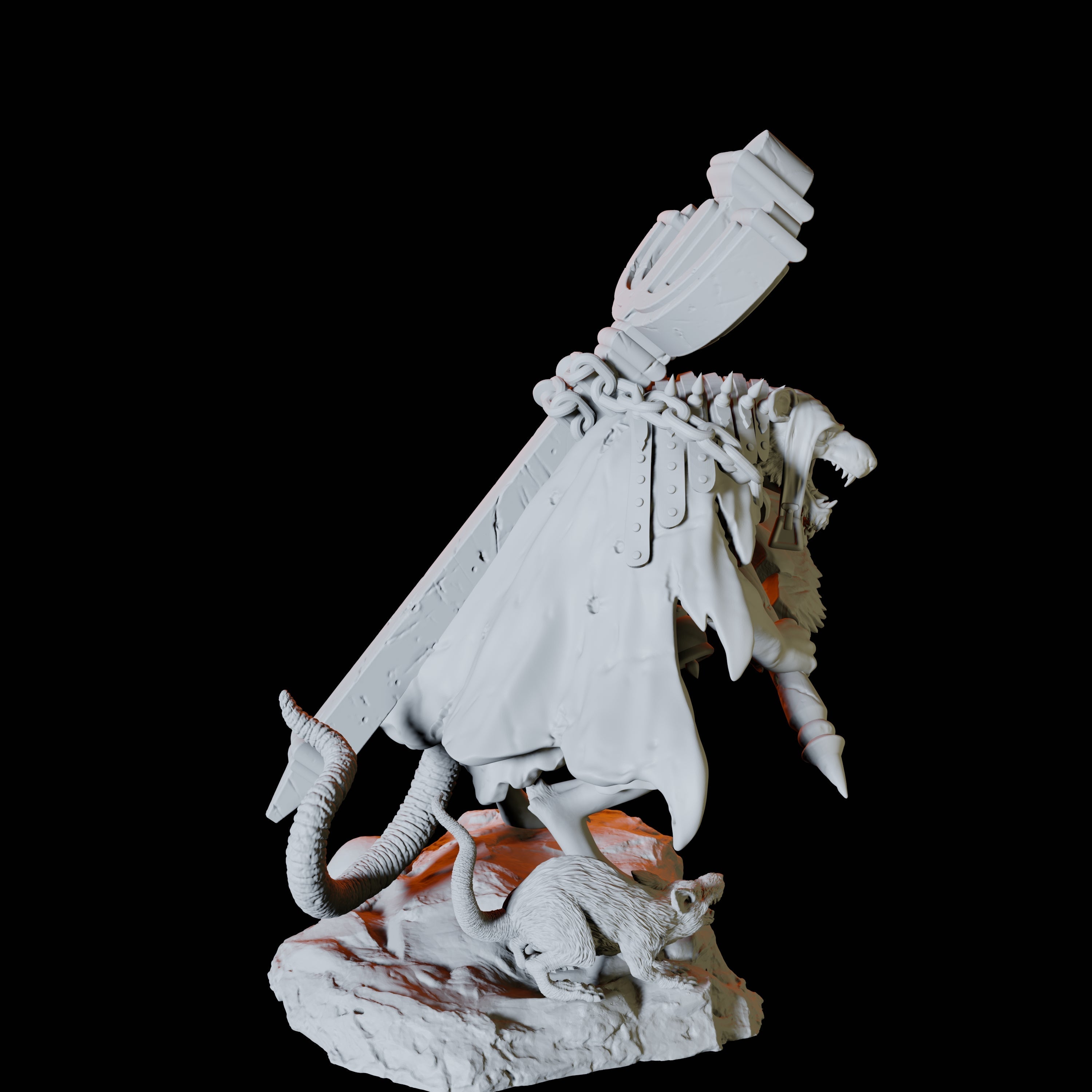 Crusader Ratfolk A Miniature for Dungeons and Dragons, Pathfinder or other TTRPGs