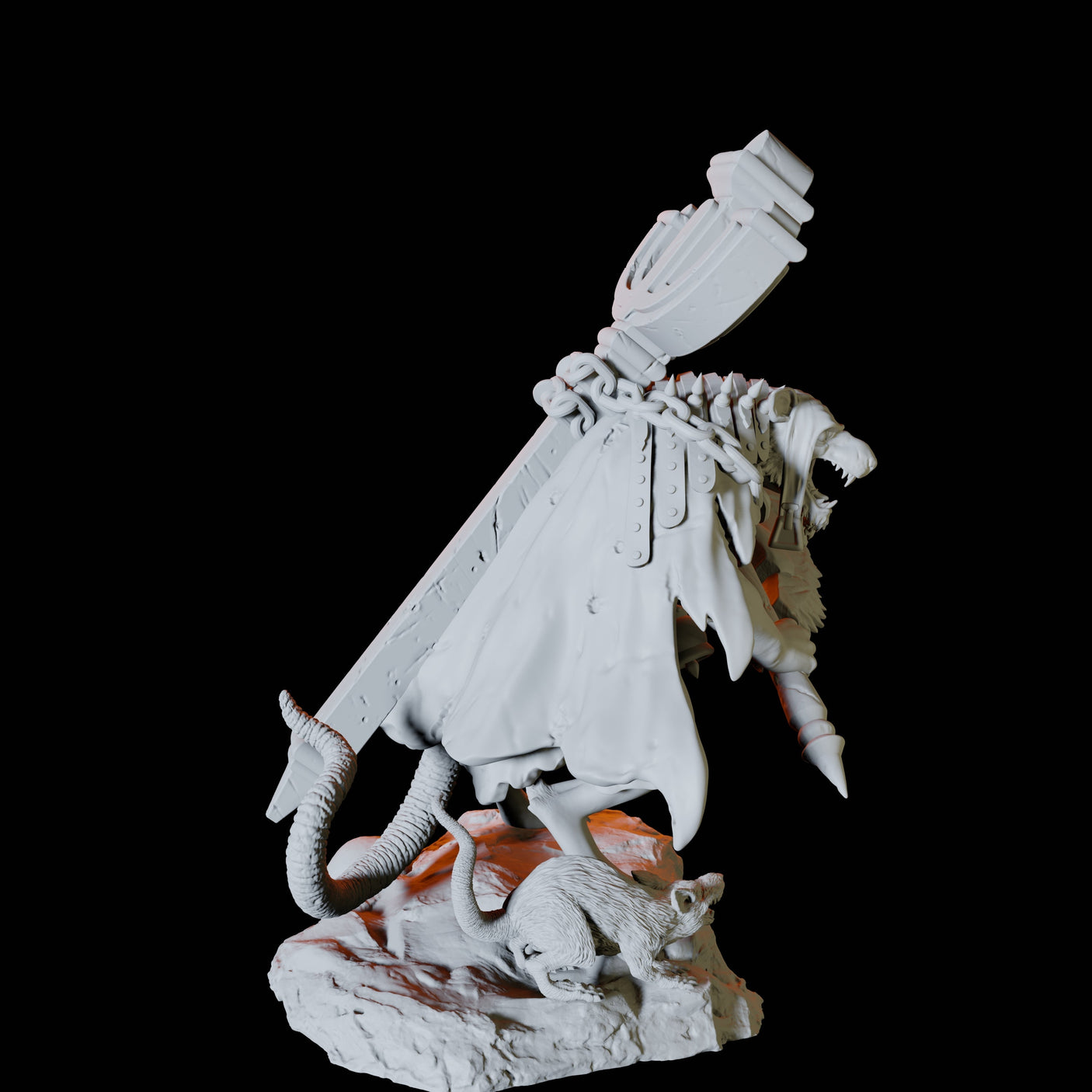 Crusader Ratfolk A Miniature for Dungeons and Dragons, Pathfinder or other TTRPGs