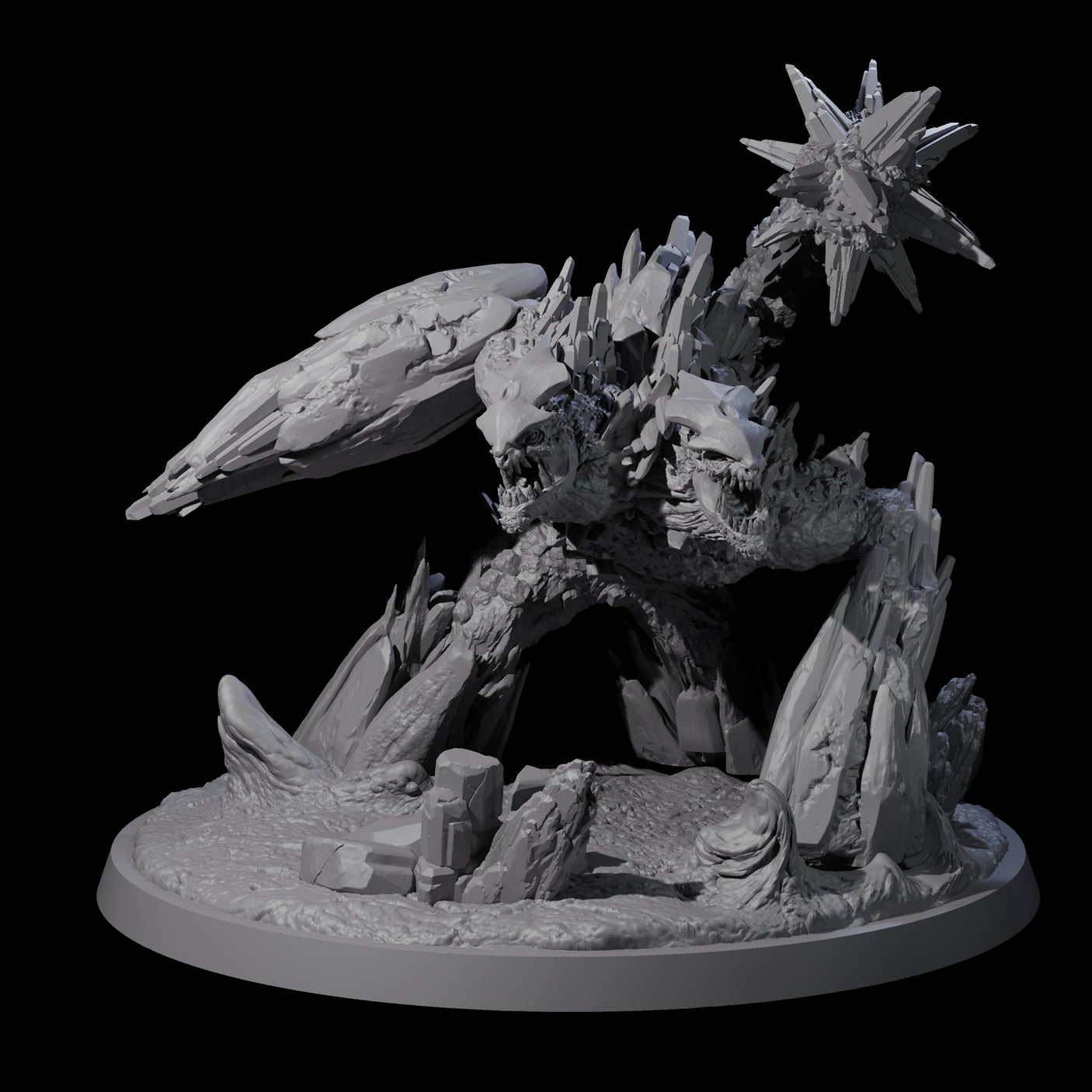 Crusing Earth Elemental Scorpion Miniature for Dungeons and Dragons, Pathfinder or other TTRPGs