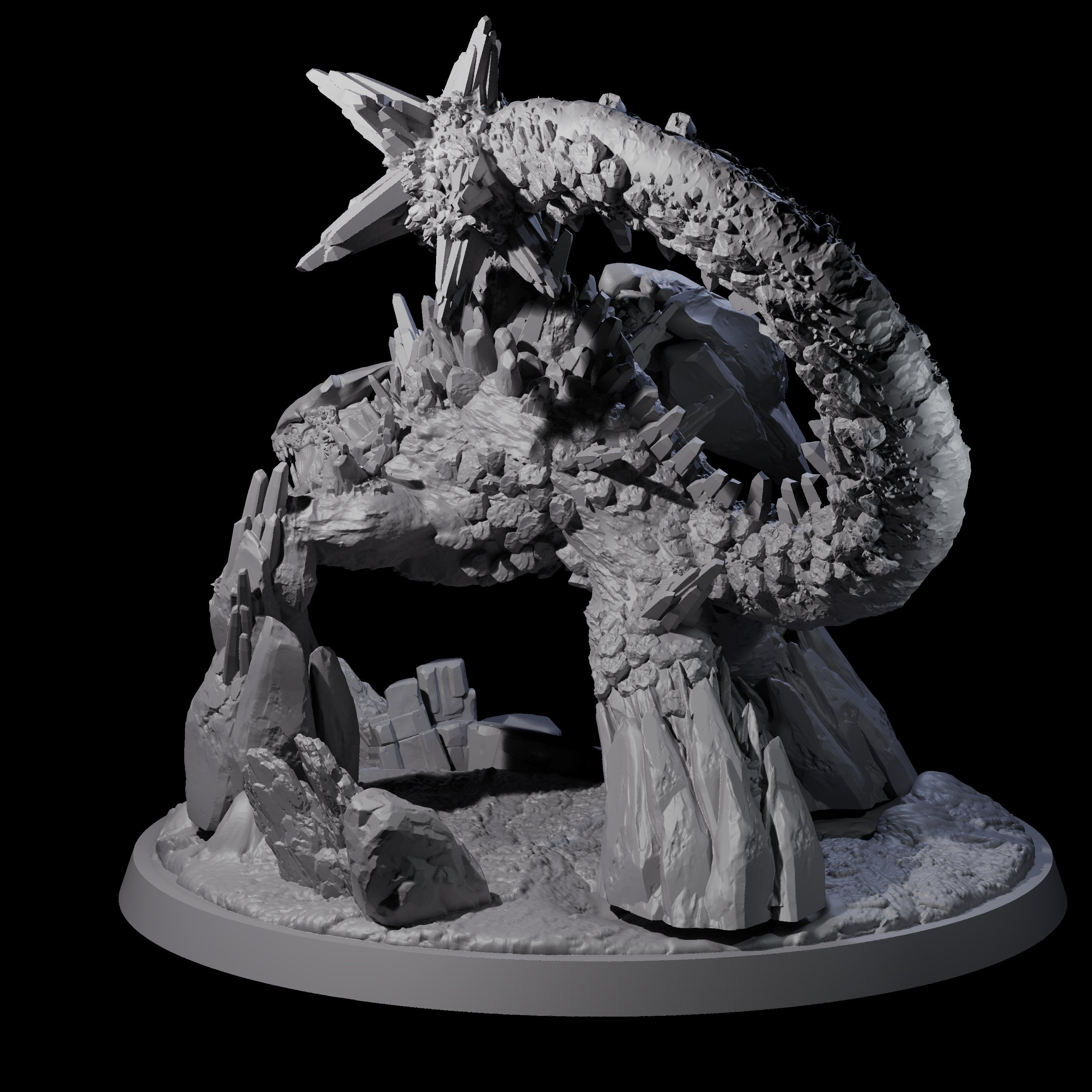 Crusing Earth Elemental Scorpion Miniature for Dungeons and Dragons, Pathfinder or other TTRPGs