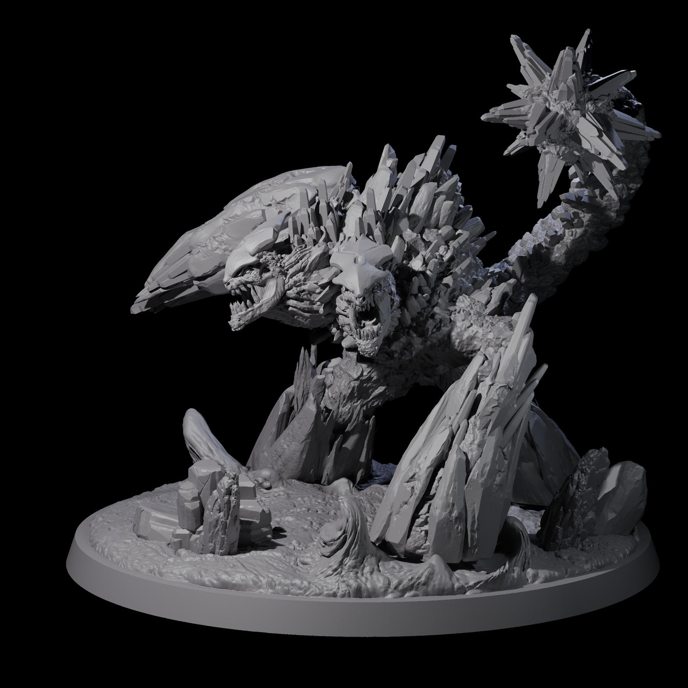 Crusing Earth Elemental Scorpion Miniature for Dungeons and Dragons, Pathfinder or other TTRPGs