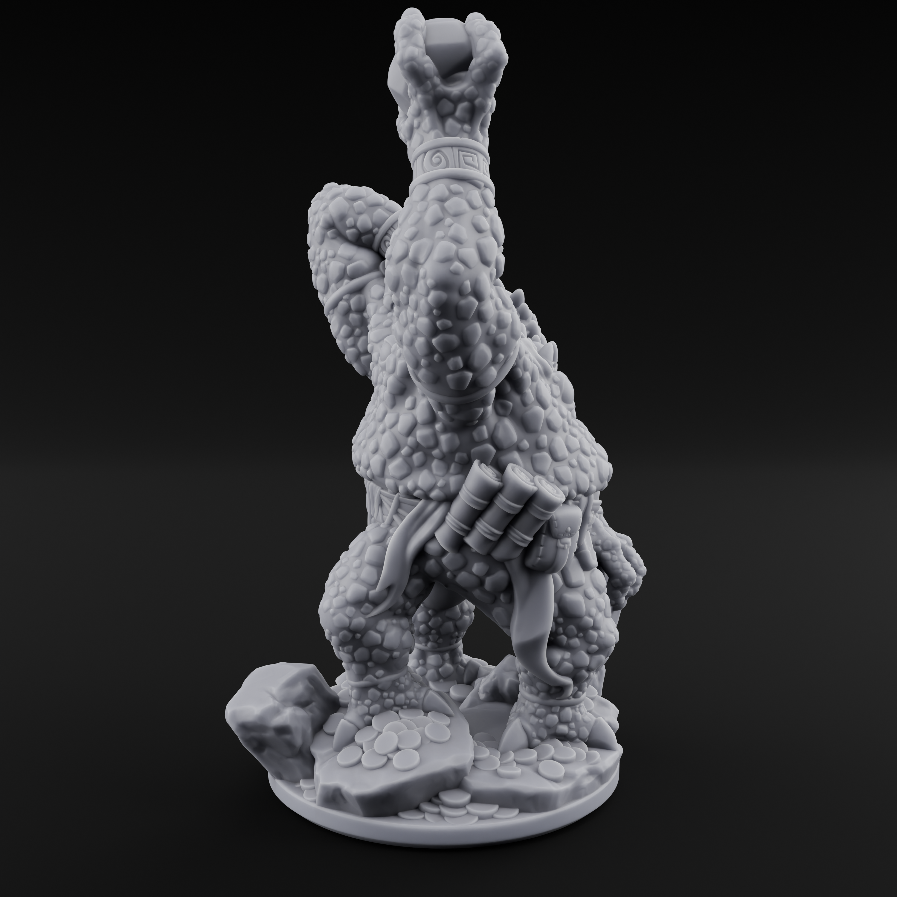 Crusty Earth Elemental Miniature for Dungeons and Dragons, Pathfinder or other TTRPGs