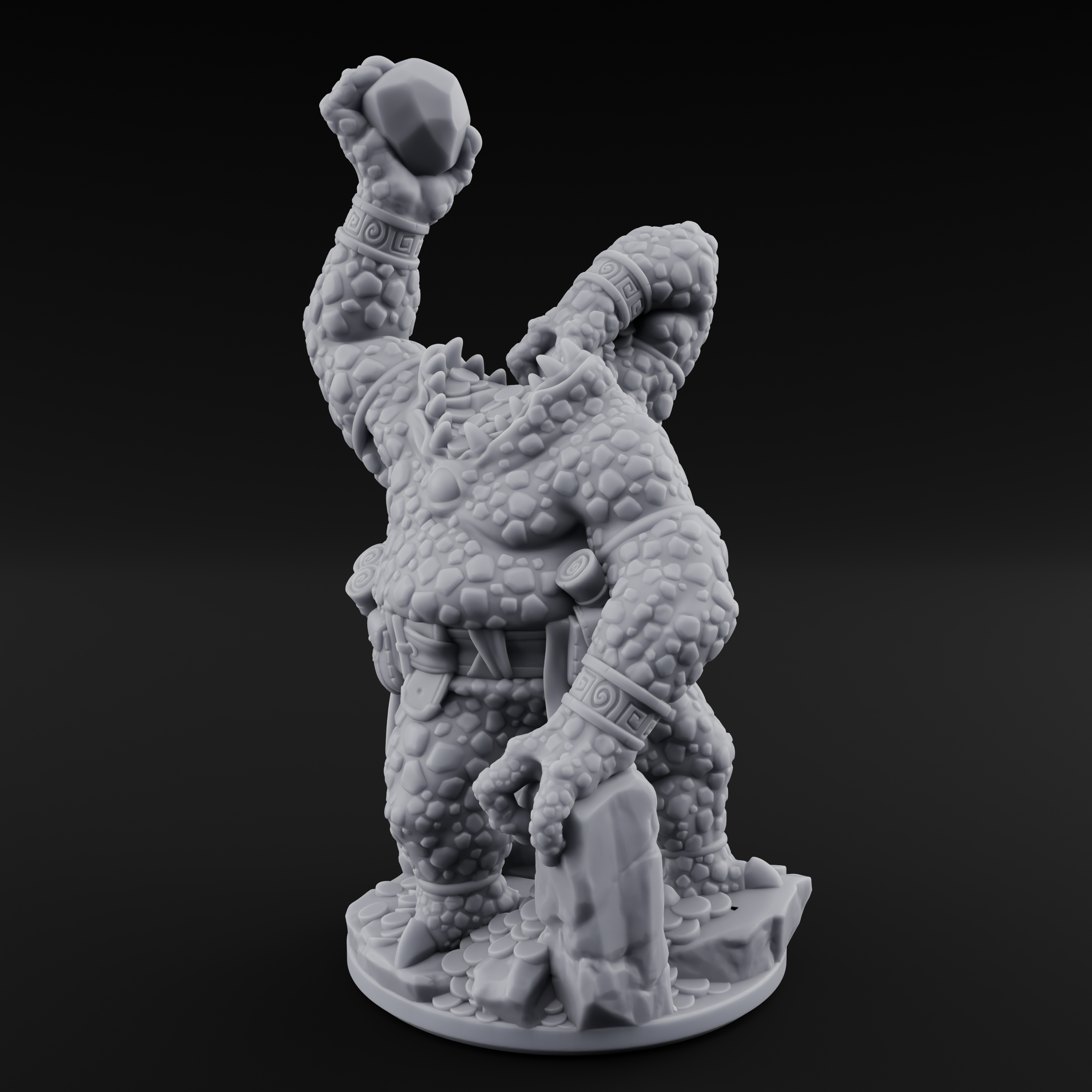 Crusty Earth Elemental Miniature for Dungeons and Dragons, Pathfinder or other TTRPGs