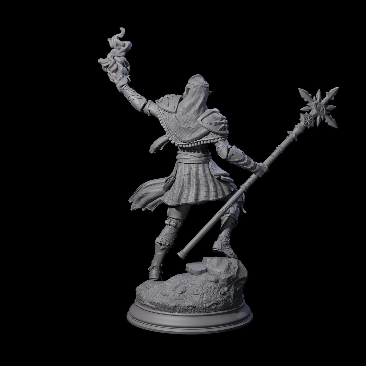 Cult Leader Elf Battlemage Miniature for Dungeons and Dragons, Pathfinder or other TTRPGs