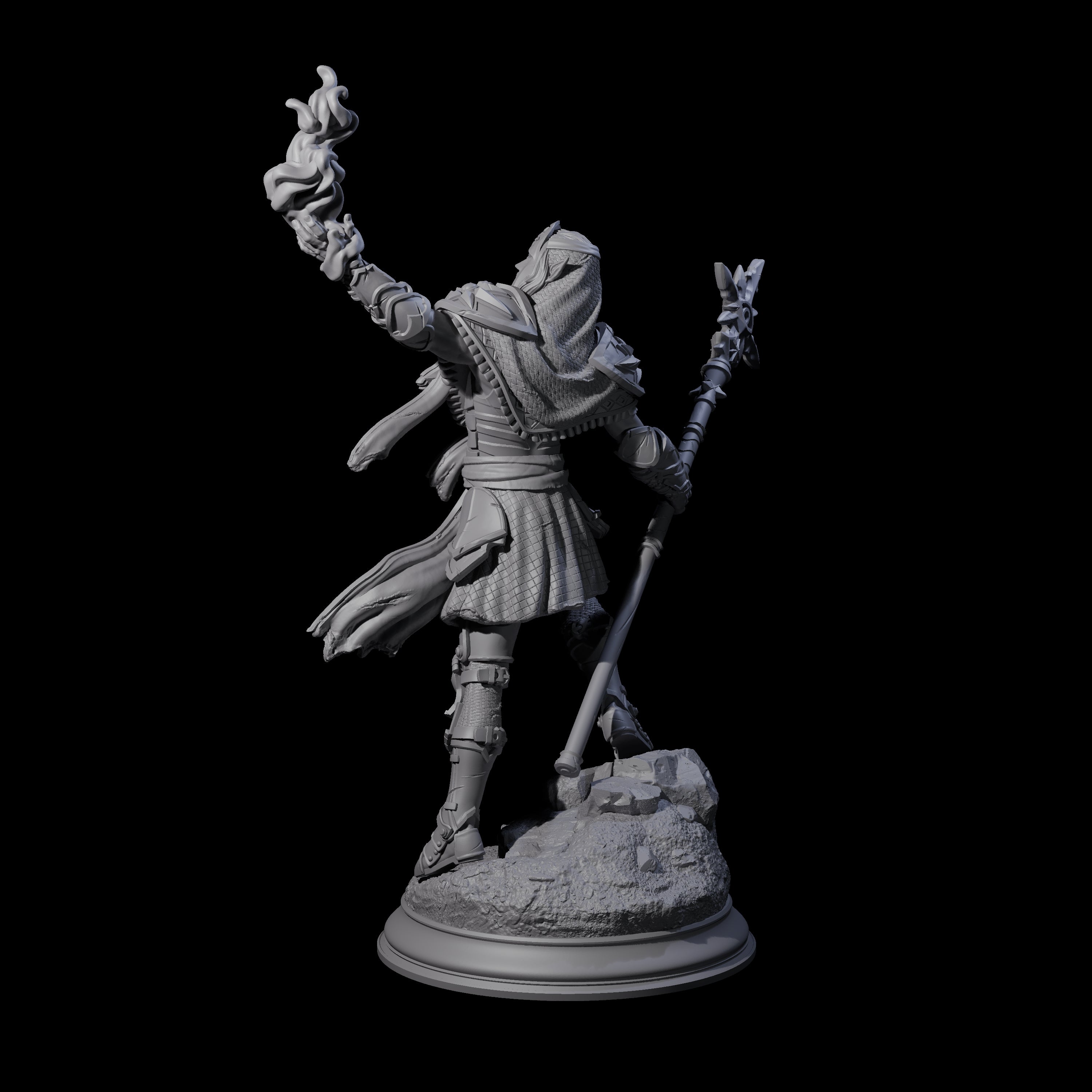 Cult Leader Elf Battlemage Miniature for Dungeons and Dragons, Pathfinder or other TTRPGs