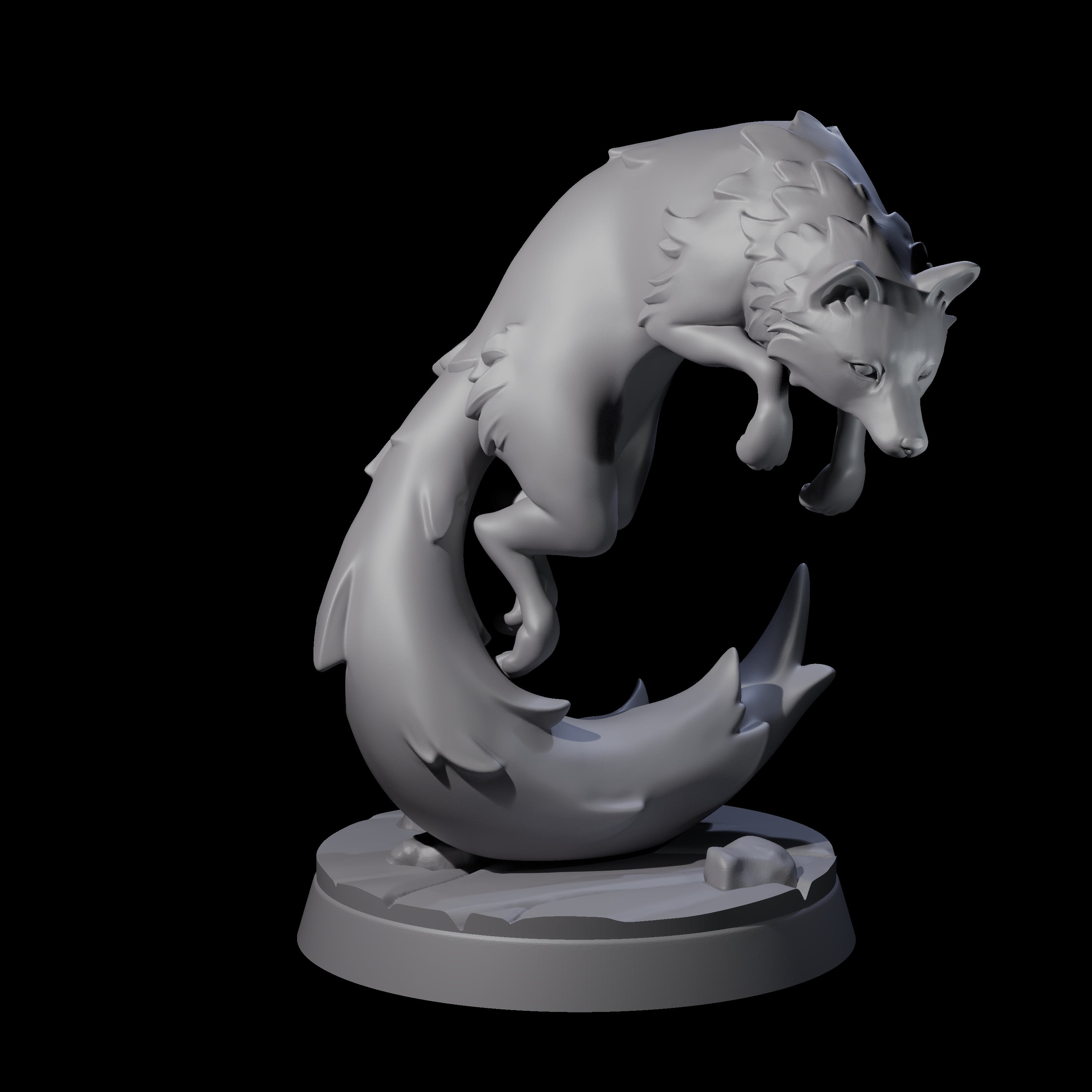 Cunning Arctic Fox Companion A Miniature for Dungeons and Dragons, Pathfinder or other TTRPGs