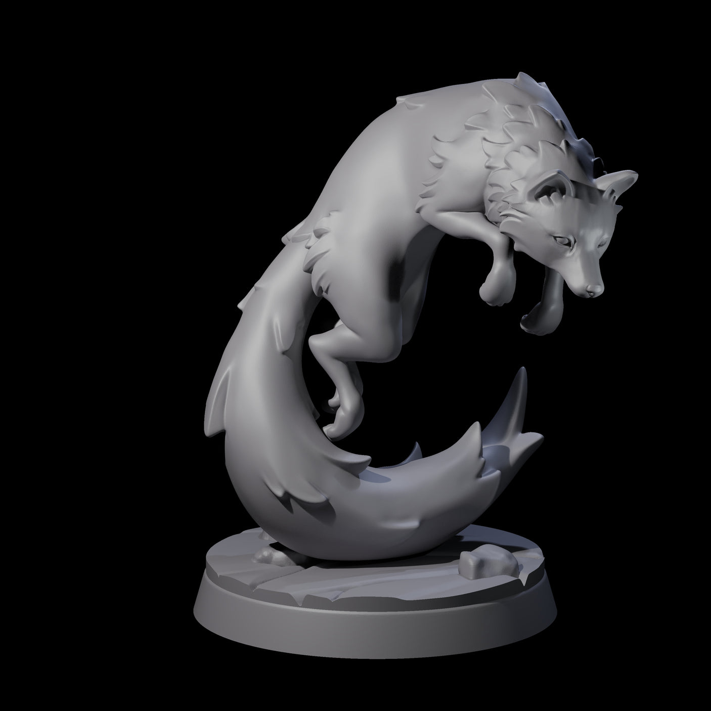 Cunning Arctic Fox Companions Miniature for Dungeons and Dragons, Pathfinder or other TTRPGs
