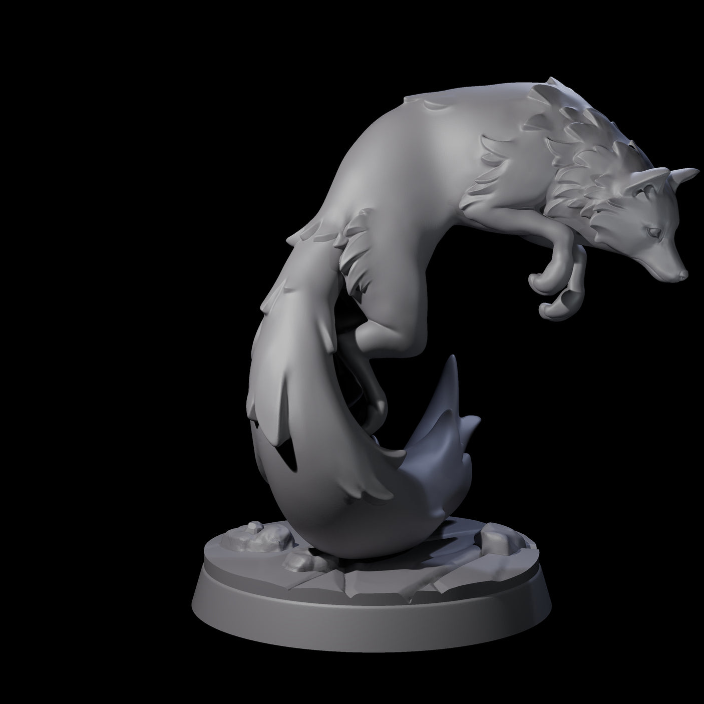 Cunning Arctic Fox Companions Miniature for Dungeons and Dragons, Pathfinder or other TTRPGs