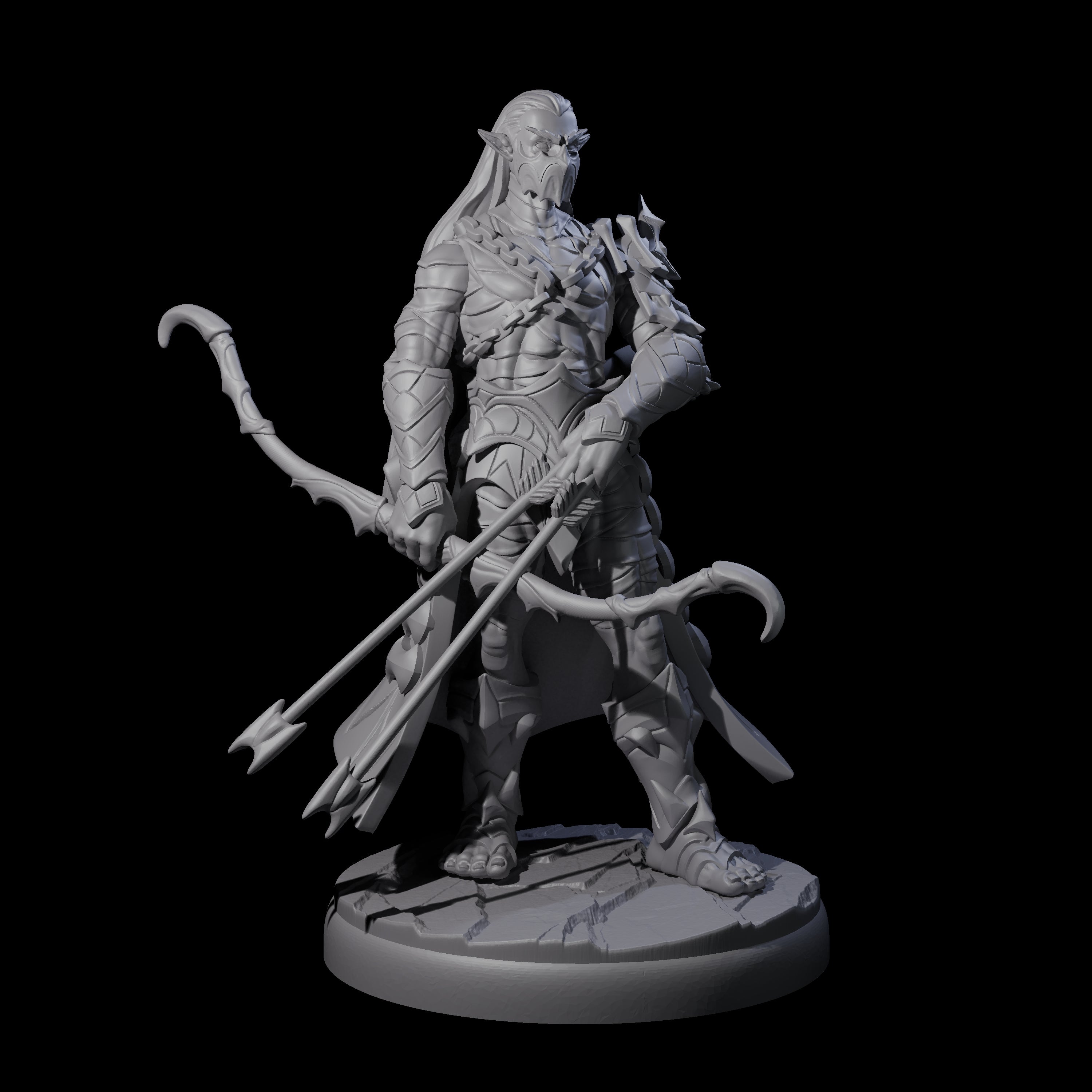 Cunning Dark Elf Archer A Miniature for Dungeons and Dragons, Pathfinder or other TTRPGs
