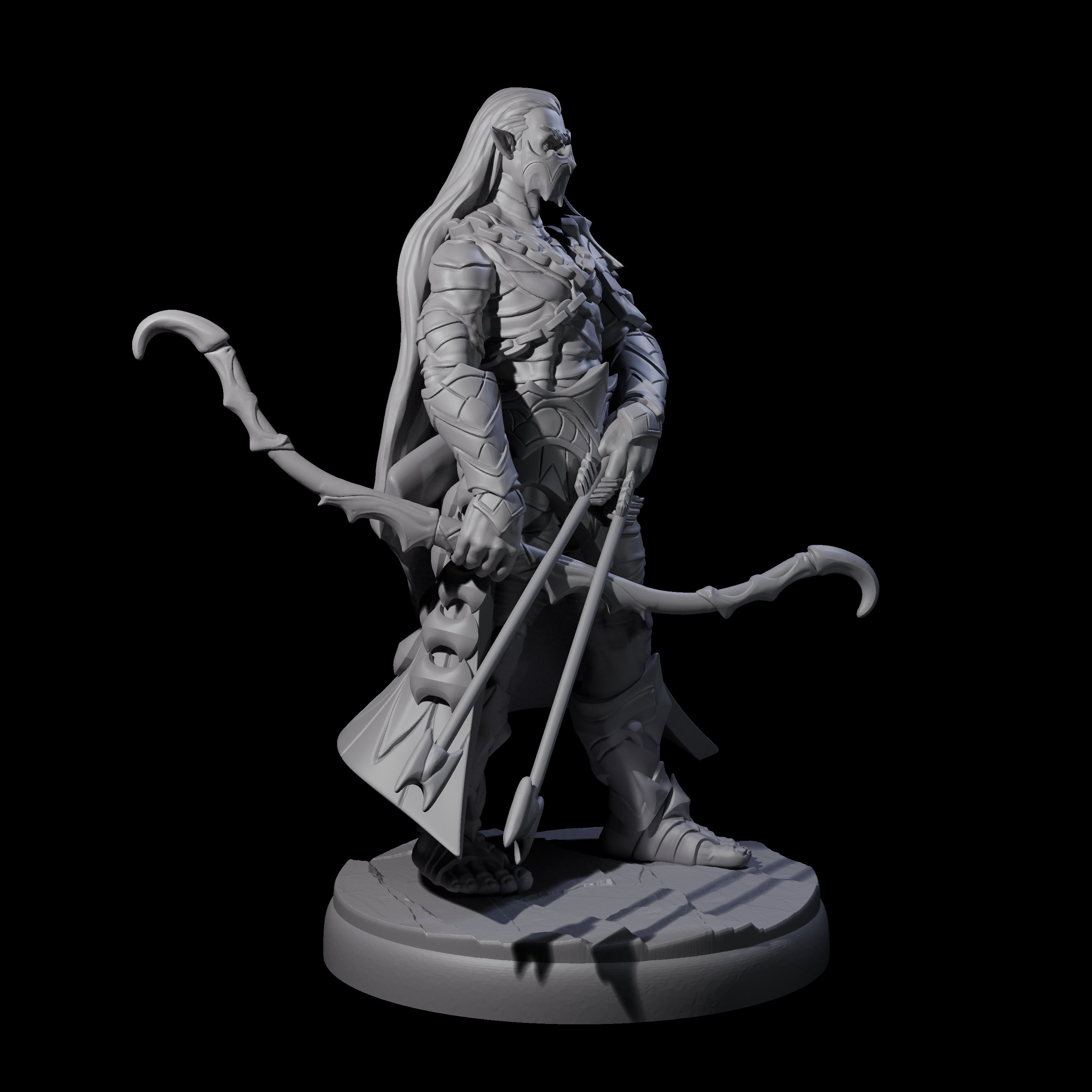 Cunning Dark Elf Archer A Miniature for Dungeons and Dragons, Pathfinder or other TTRPGs