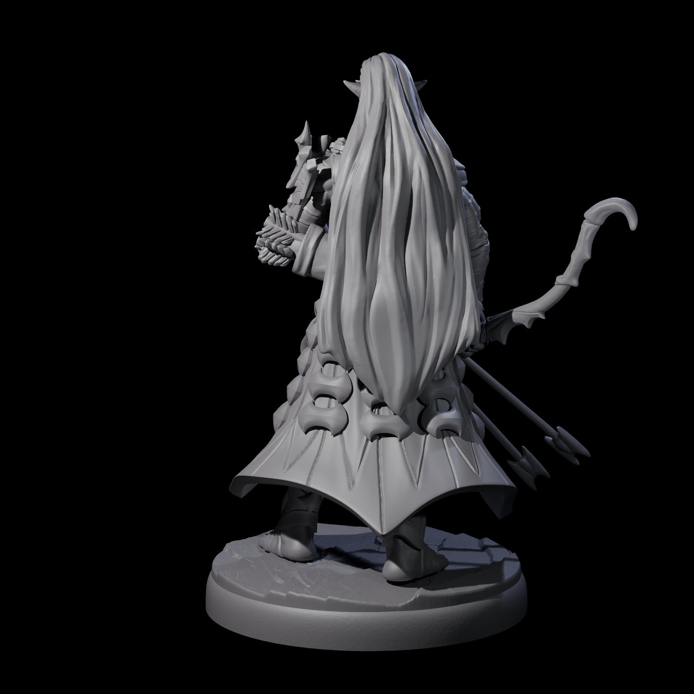 Cunning Dark Elf Archer A Miniature for Dungeons and Dragons, Pathfinder or other TTRPGs