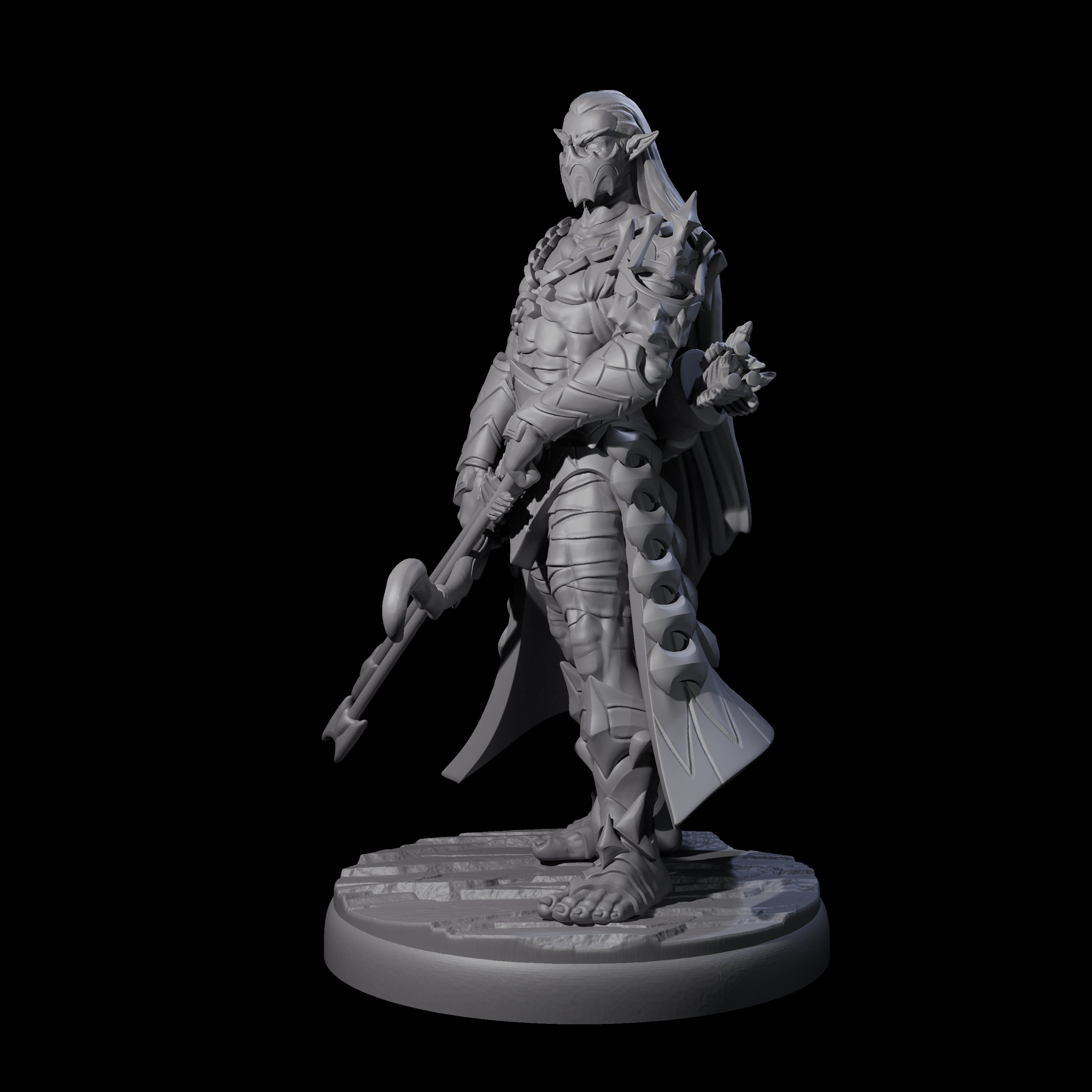 Cunning Dark Elf Archer A Miniature for Dungeons and Dragons, Pathfinder or other TTRPGs