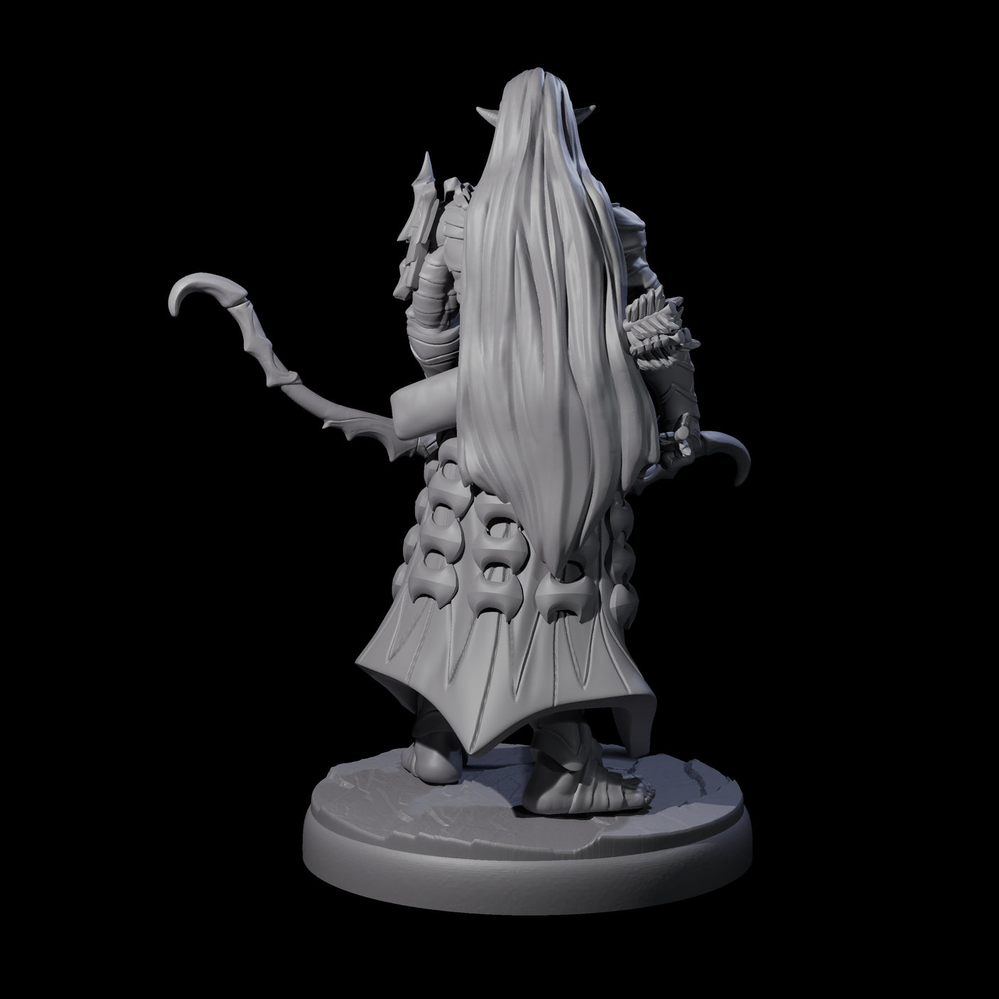 Cunning Dark Elf Archer B Miniature for Dungeons and Dragons, Pathfinder or other TTRPGs