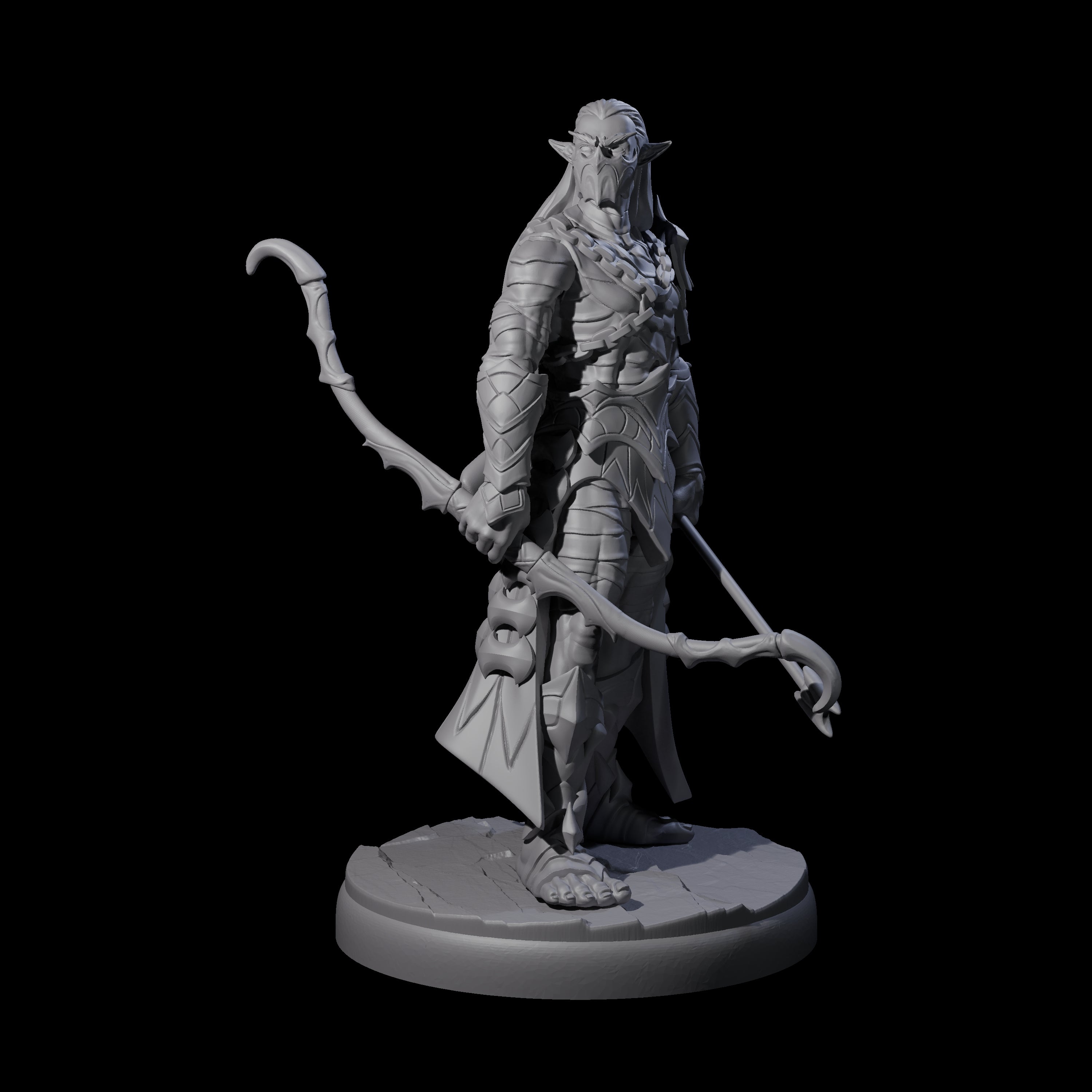 Cunning Dark Elf Archer C Miniature for Dungeons and Dragons, Pathfinder or other TTRPGs