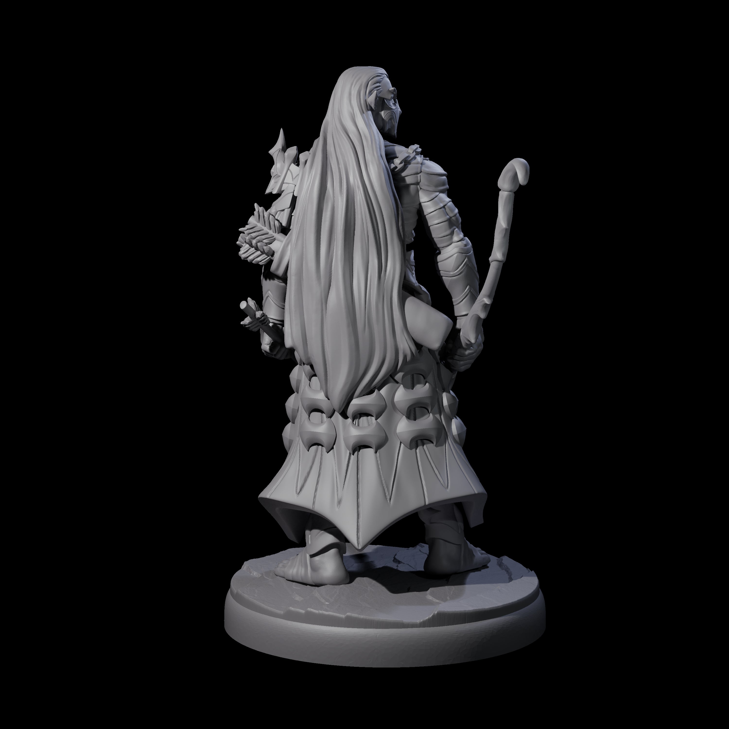 Cunning Dark Elf Archer C Miniature for Dungeons and Dragons, Pathfinder or other TTRPGs