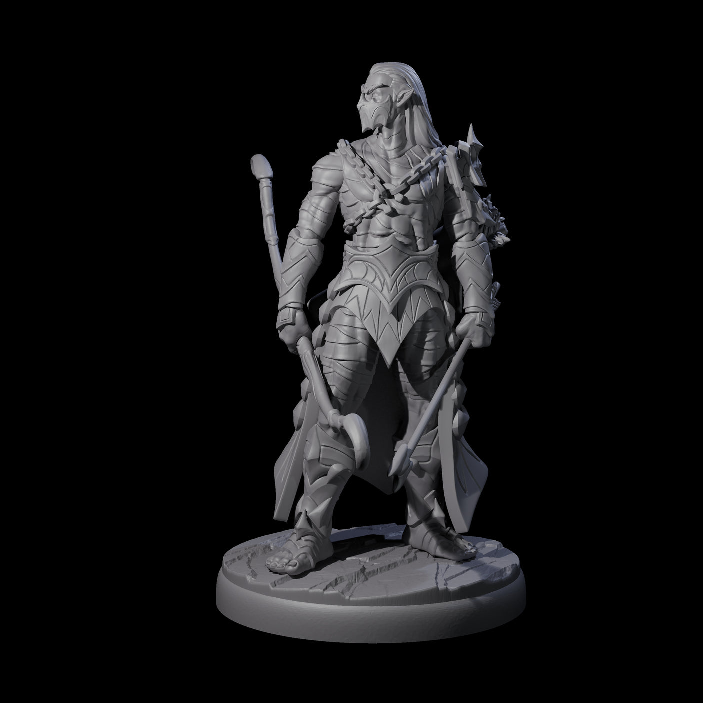 Cunning Dark Elf Archer C Miniature for Dungeons and Dragons, Pathfinder or other TTRPGs