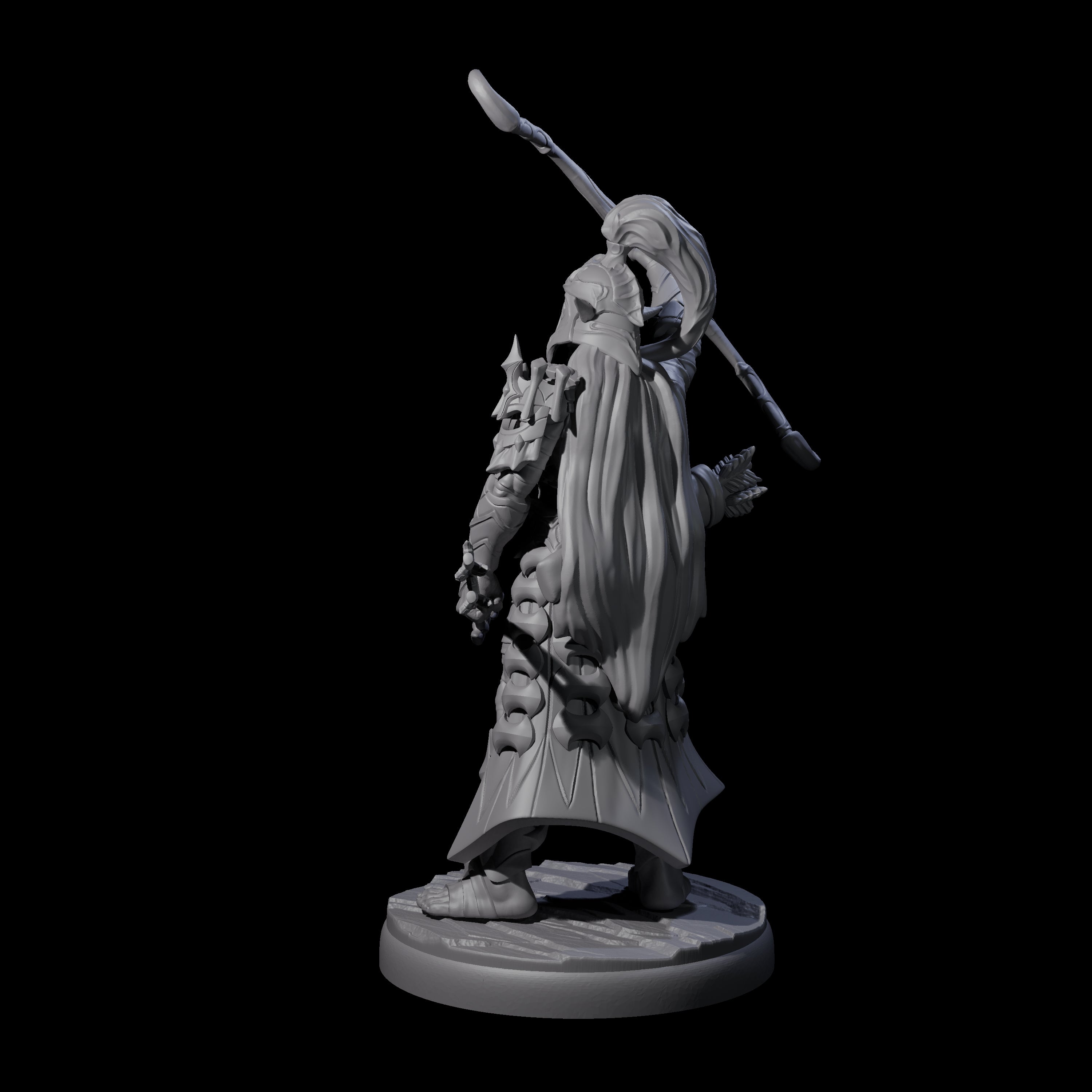 Cunning Dark Elf Archer Commander Miniature for Dungeons and Dragons, Pathfinder or other TTRPGs
