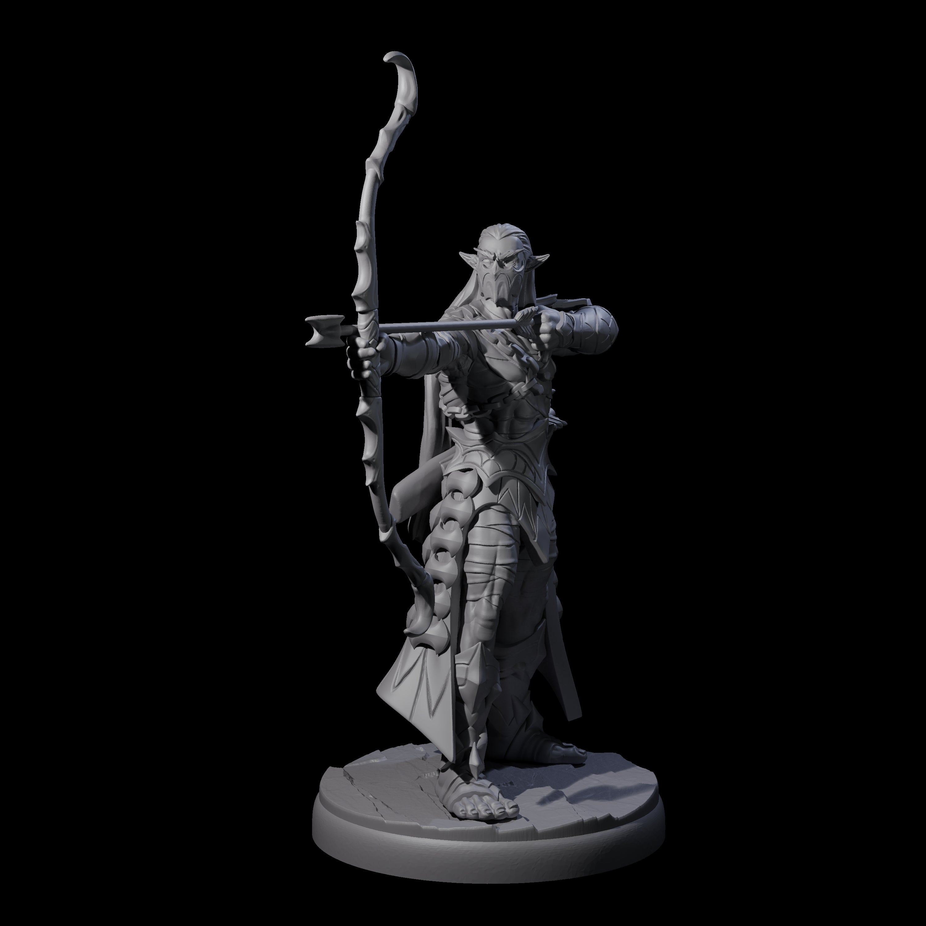 Cunning Dark Elf Archer D Miniature for Dungeons and Dragons, Pathfinder or other TTRPGs