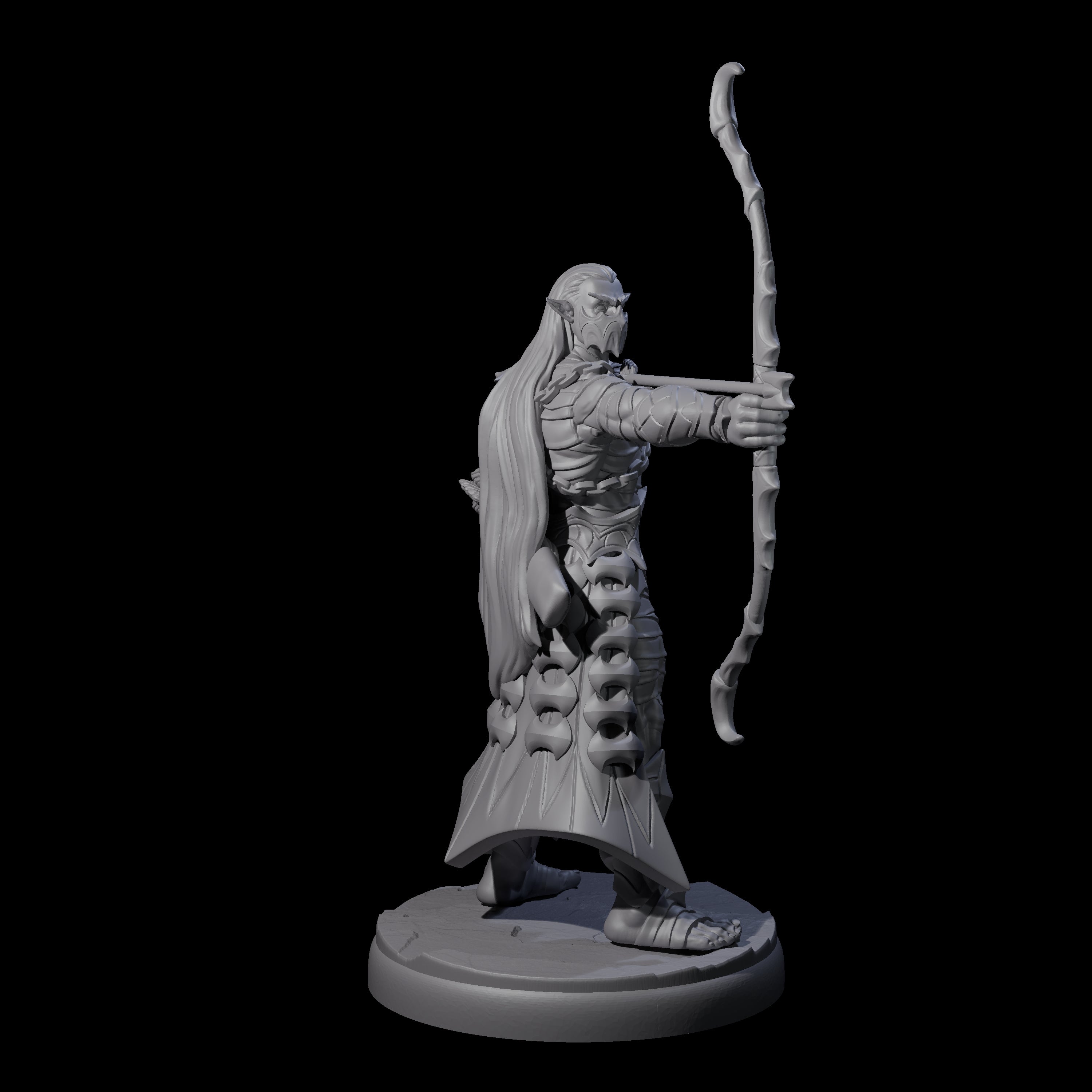 Cunning Dark Elf Archer D Miniature for Dungeons and Dragons, Pathfinder or other TTRPGs