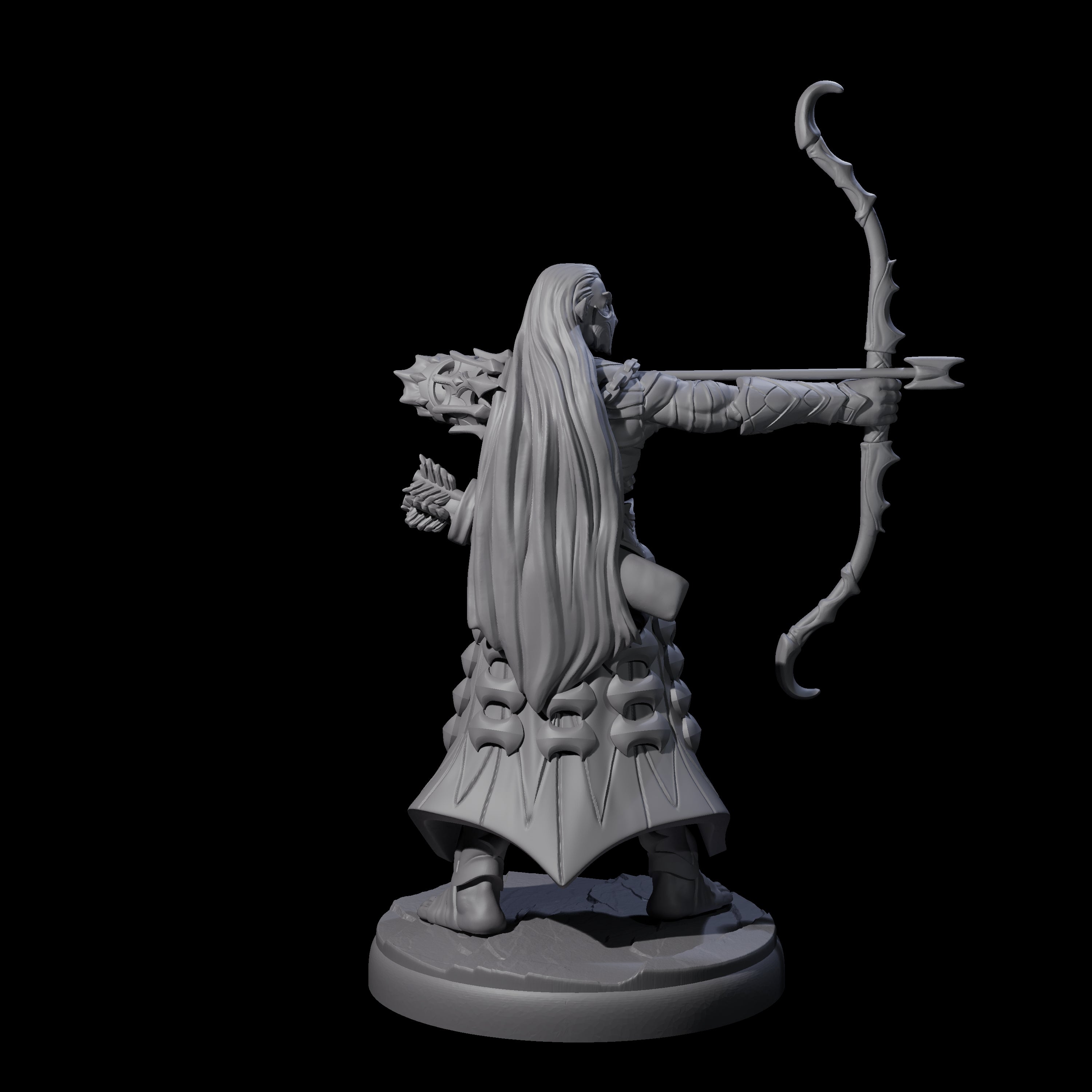 Cunning Dark Elf Archer D Miniature for Dungeons and Dragons, Pathfinder or other TTRPGs