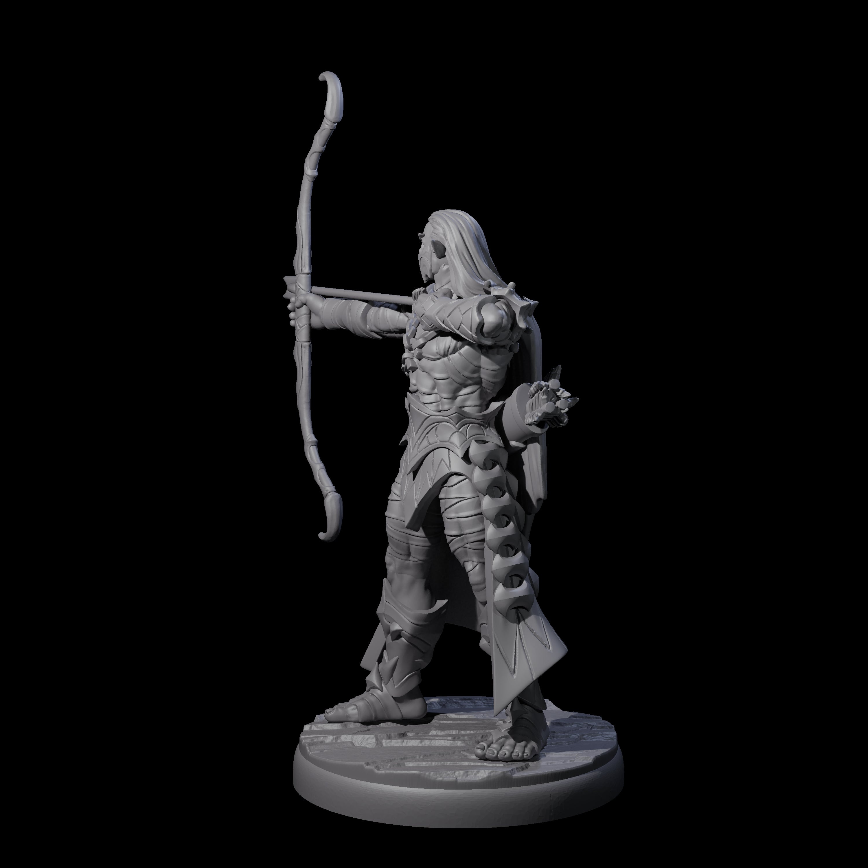 Cunning Dark Elf Archer D Miniature for Dungeons and Dragons, Pathfinder or other TTRPGs