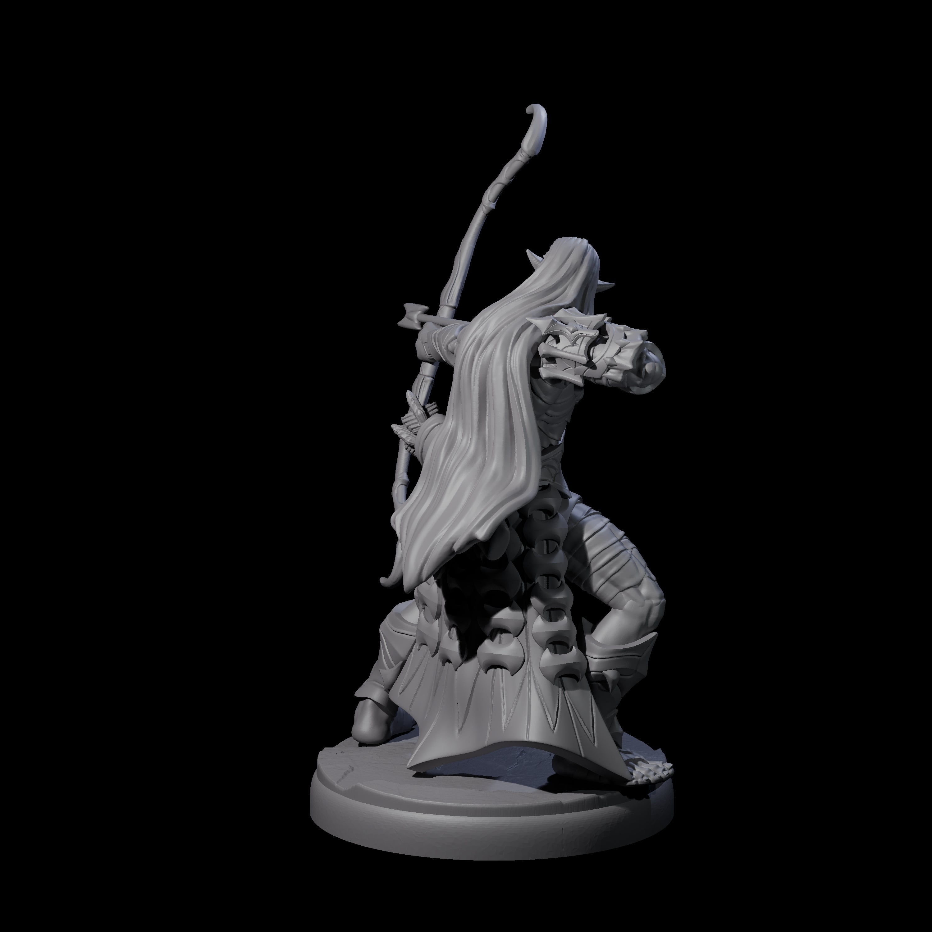 Cunning Dark Elf Archer E Miniature for Dungeons and Dragons, Pathfinder or other TTRPGs