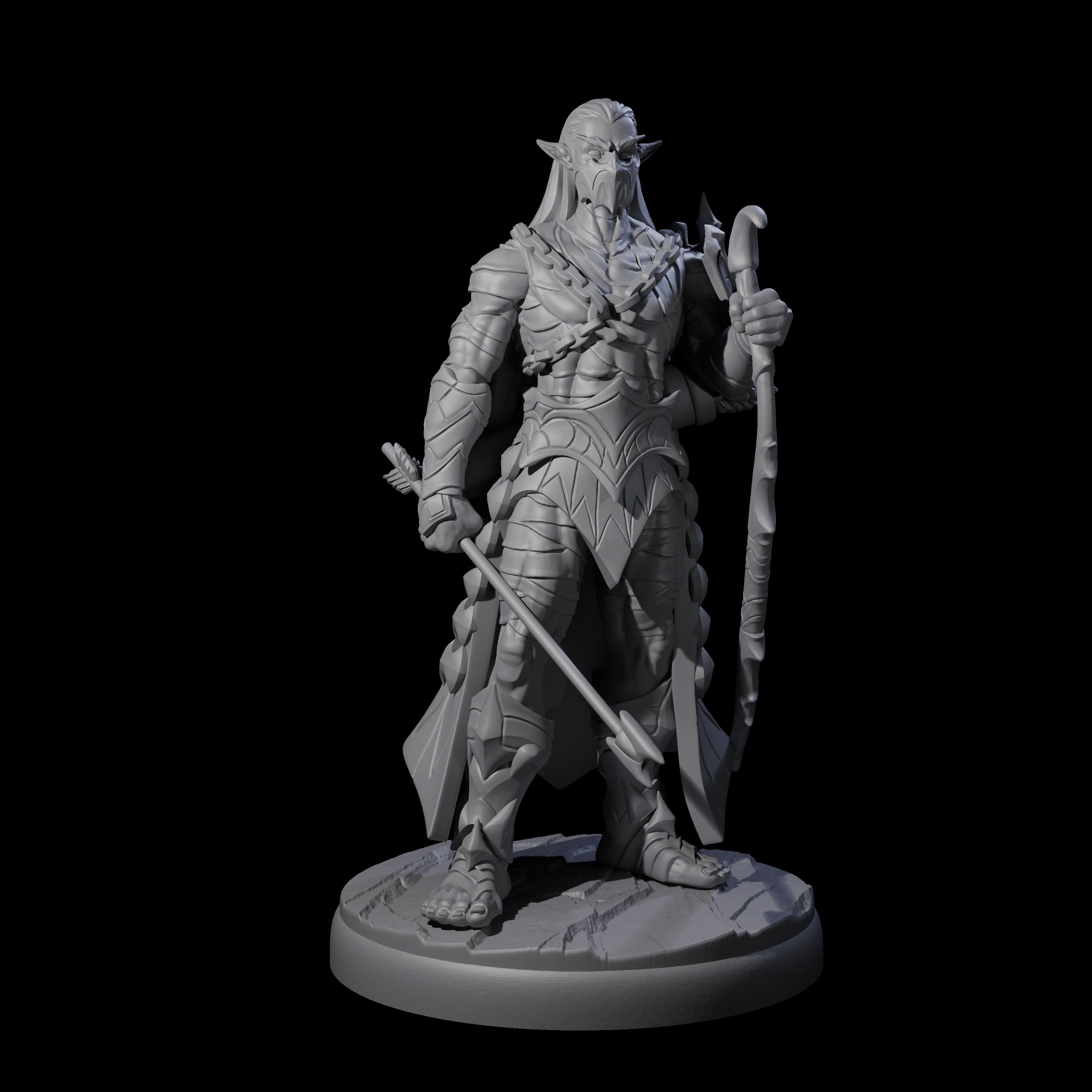 Cunning Dark Elf Archer G Miniature for Dungeons and Dragons, Pathfinder or other TTRPGs