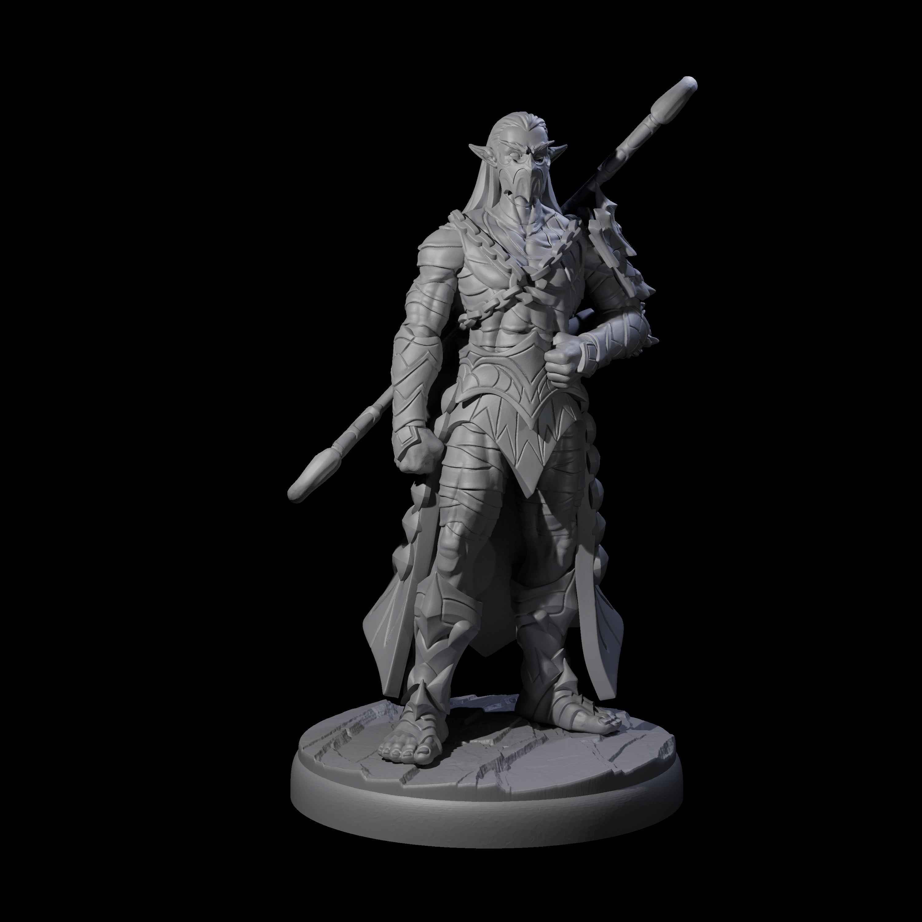 Cunning Dark Elf Archer H Miniature for Dungeons and Dragons, Pathfinder or other TTRPGs