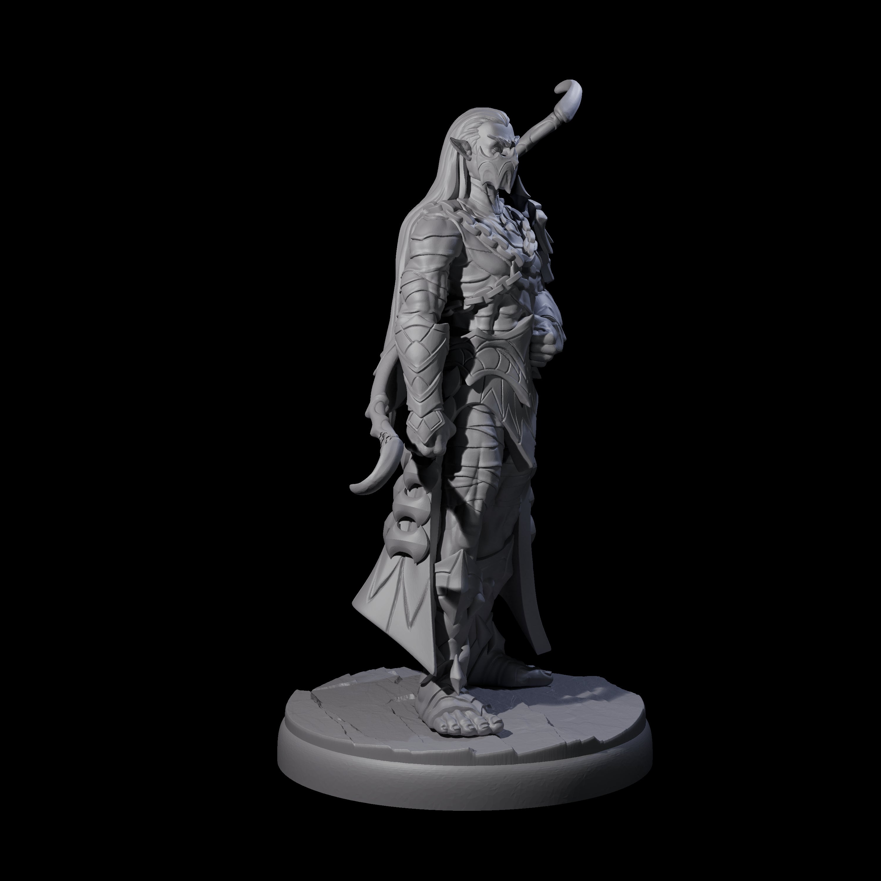 Cunning Dark Elf Archer H Miniature for Dungeons and Dragons, Pathfinder or other TTRPGs