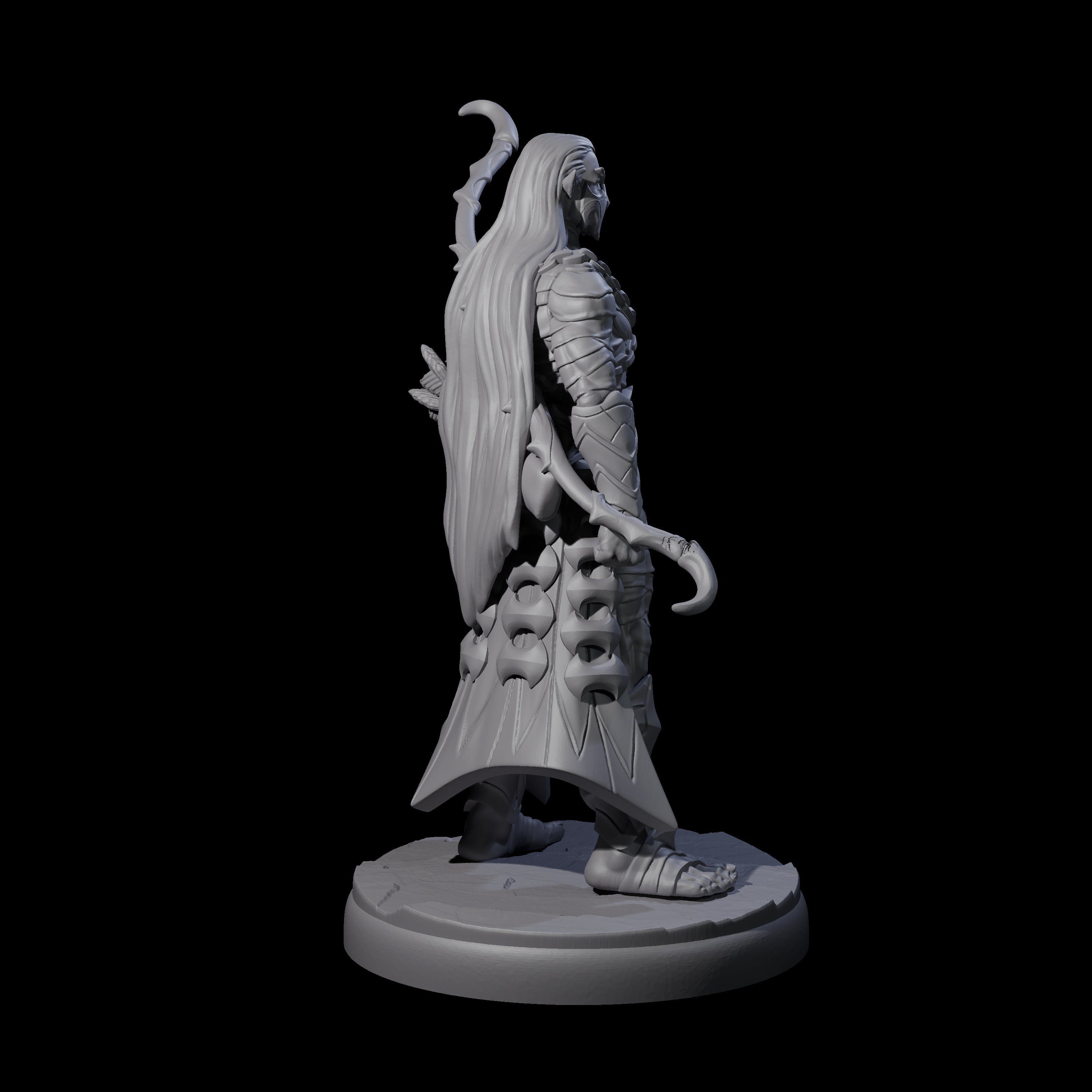Cunning Dark Elf Archer H Miniature for Dungeons and Dragons, Pathfinder or other TTRPGs