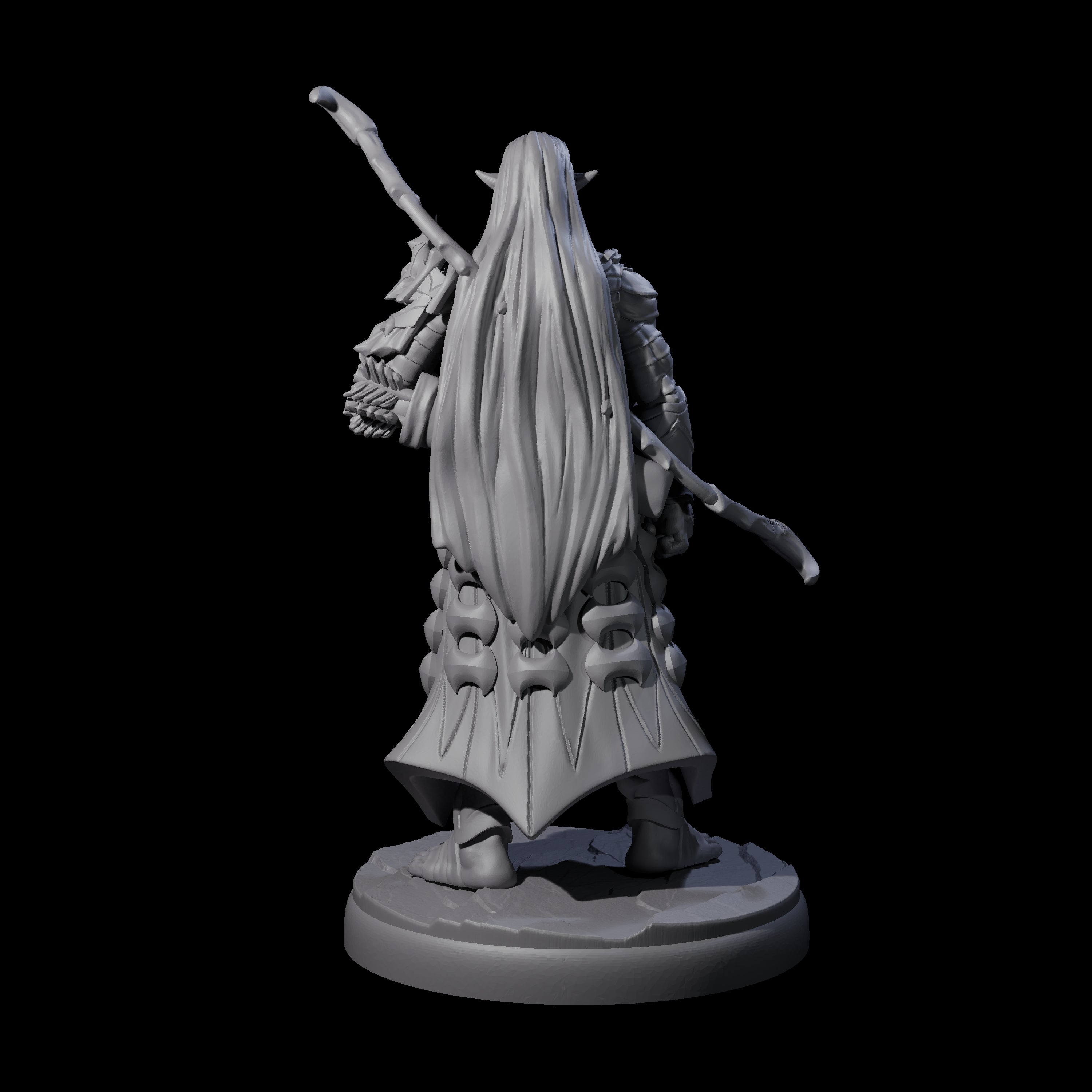 Cunning Dark Elf Archer H Miniature for Dungeons and Dragons, Pathfinder or other TTRPGs