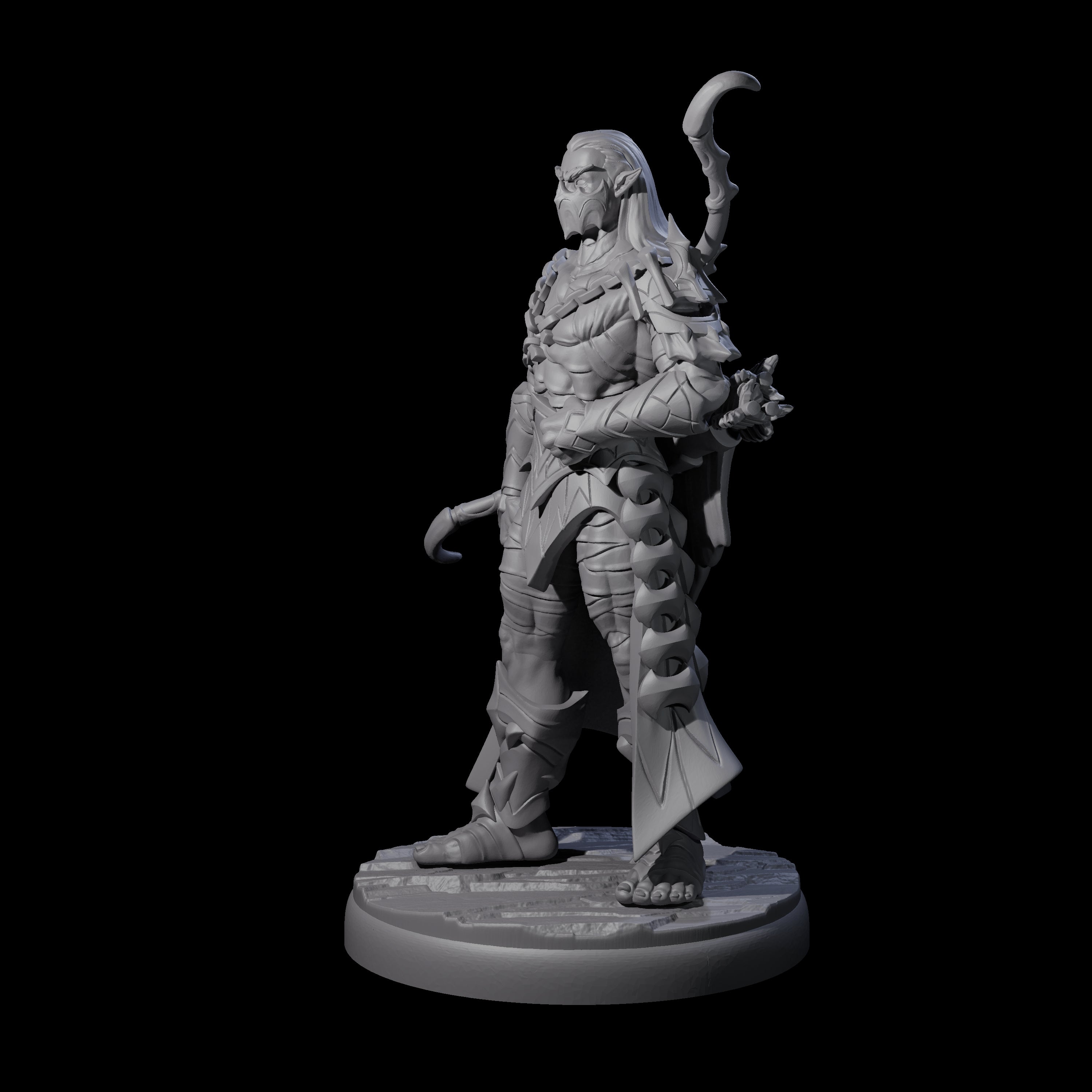 Cunning Dark Elf Archer H Miniature for Dungeons and Dragons, Pathfinder or other TTRPGs