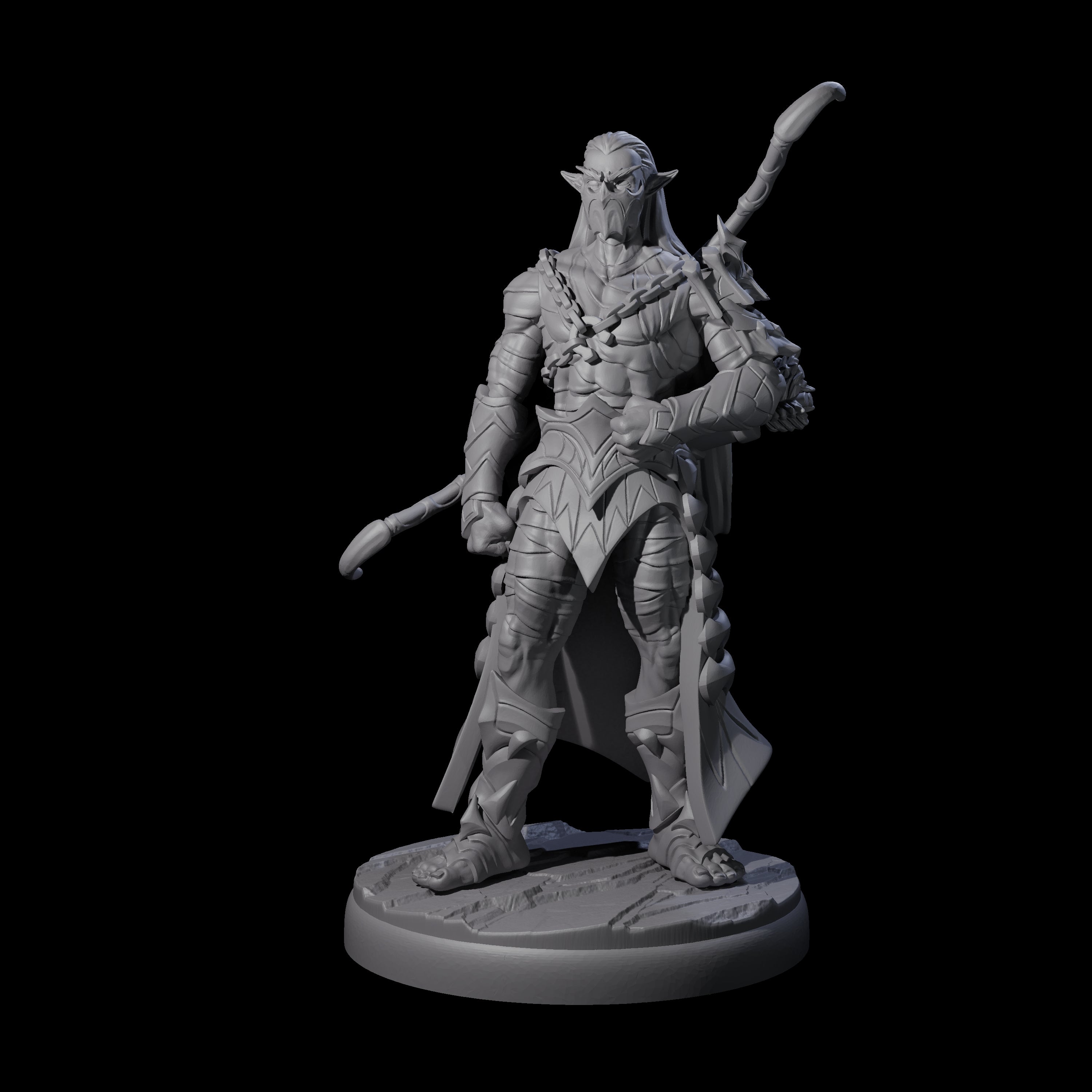 Cunning Dark Elf Archer H Miniature for Dungeons and Dragons, Pathfinder or other TTRPGs