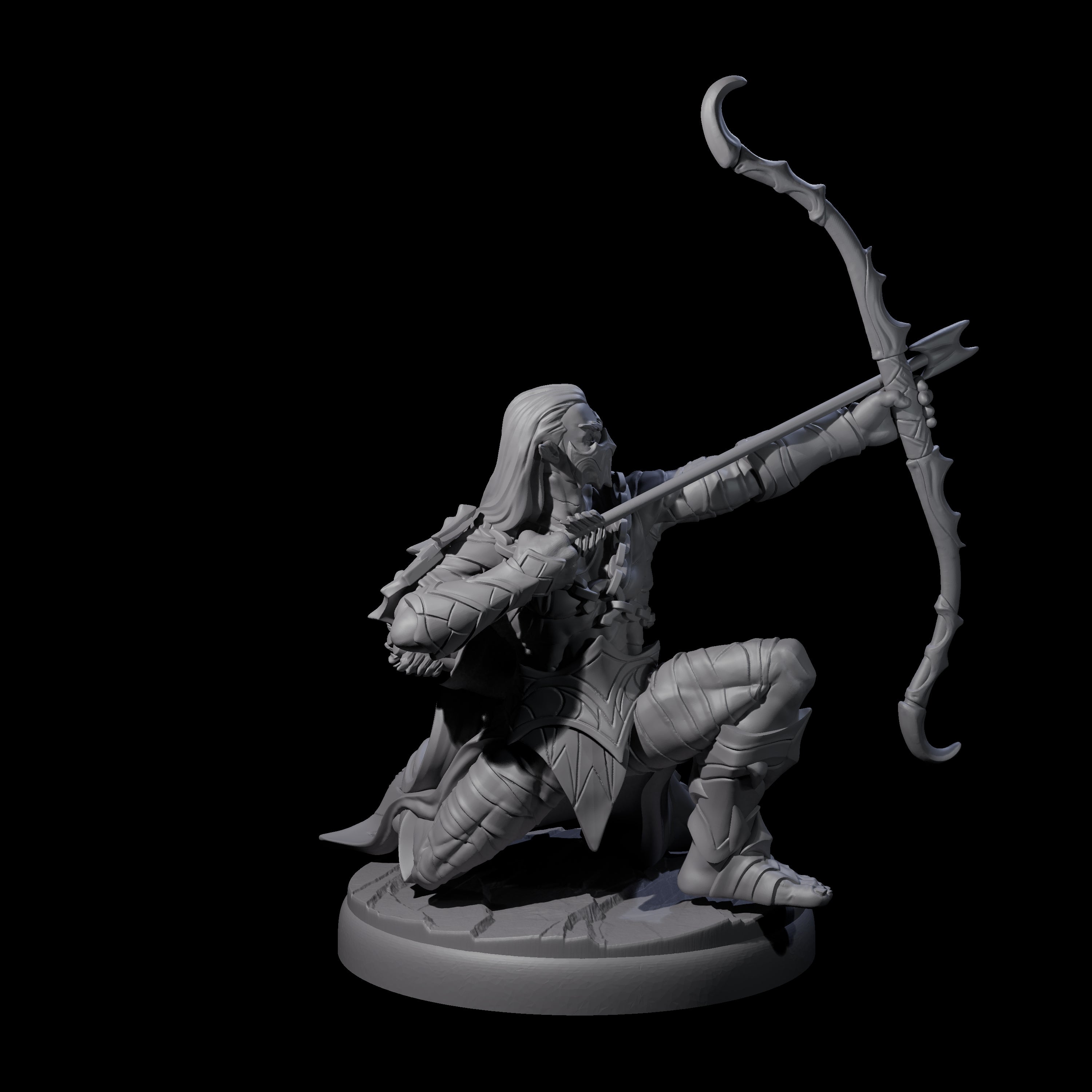 Cunning Dark Elf Archer I Miniature for Dungeons and Dragons, Pathfinder or other TTRPGs
