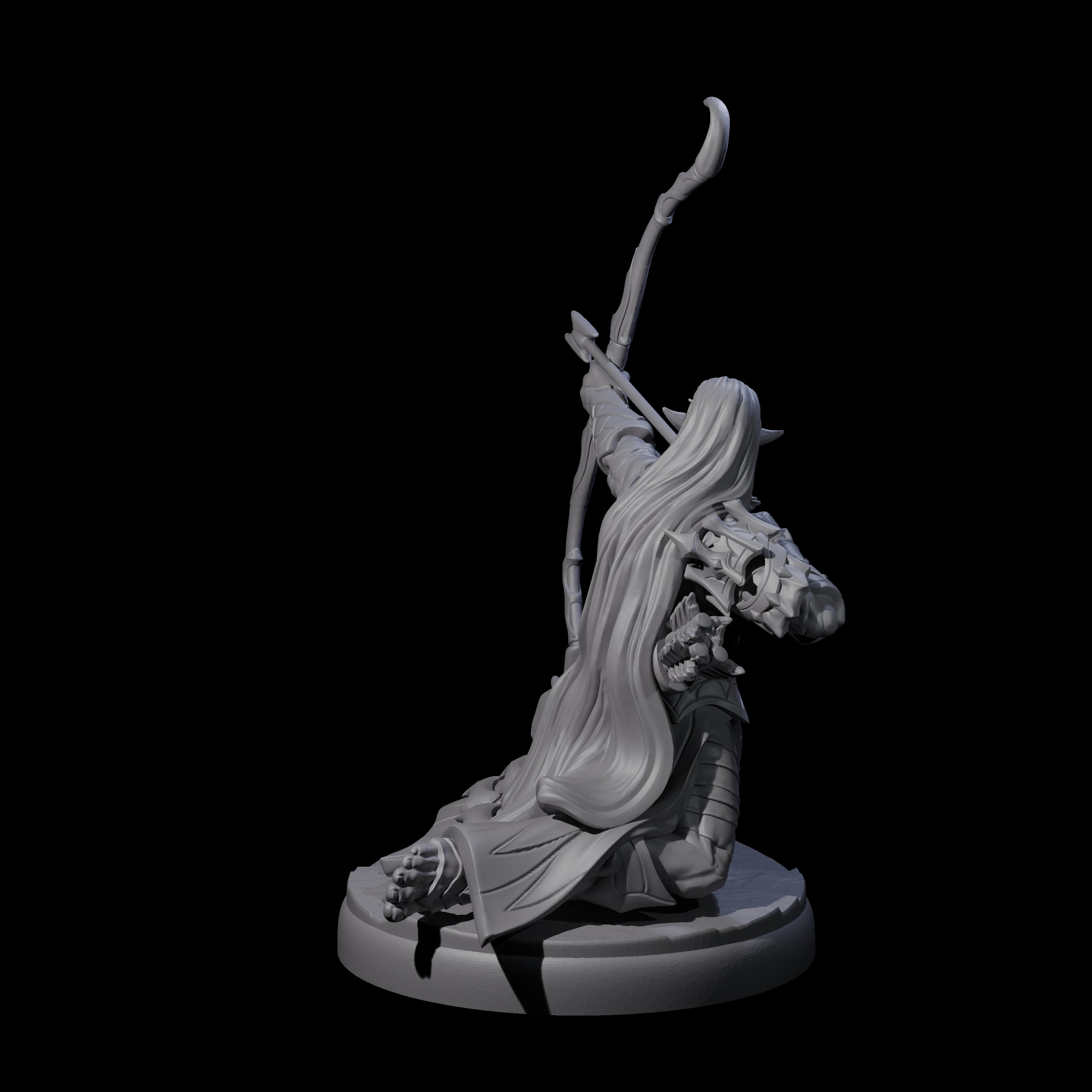 Cunning Dark Elf Archer I Miniature for Dungeons and Dragons, Pathfinder or other TTRPGs