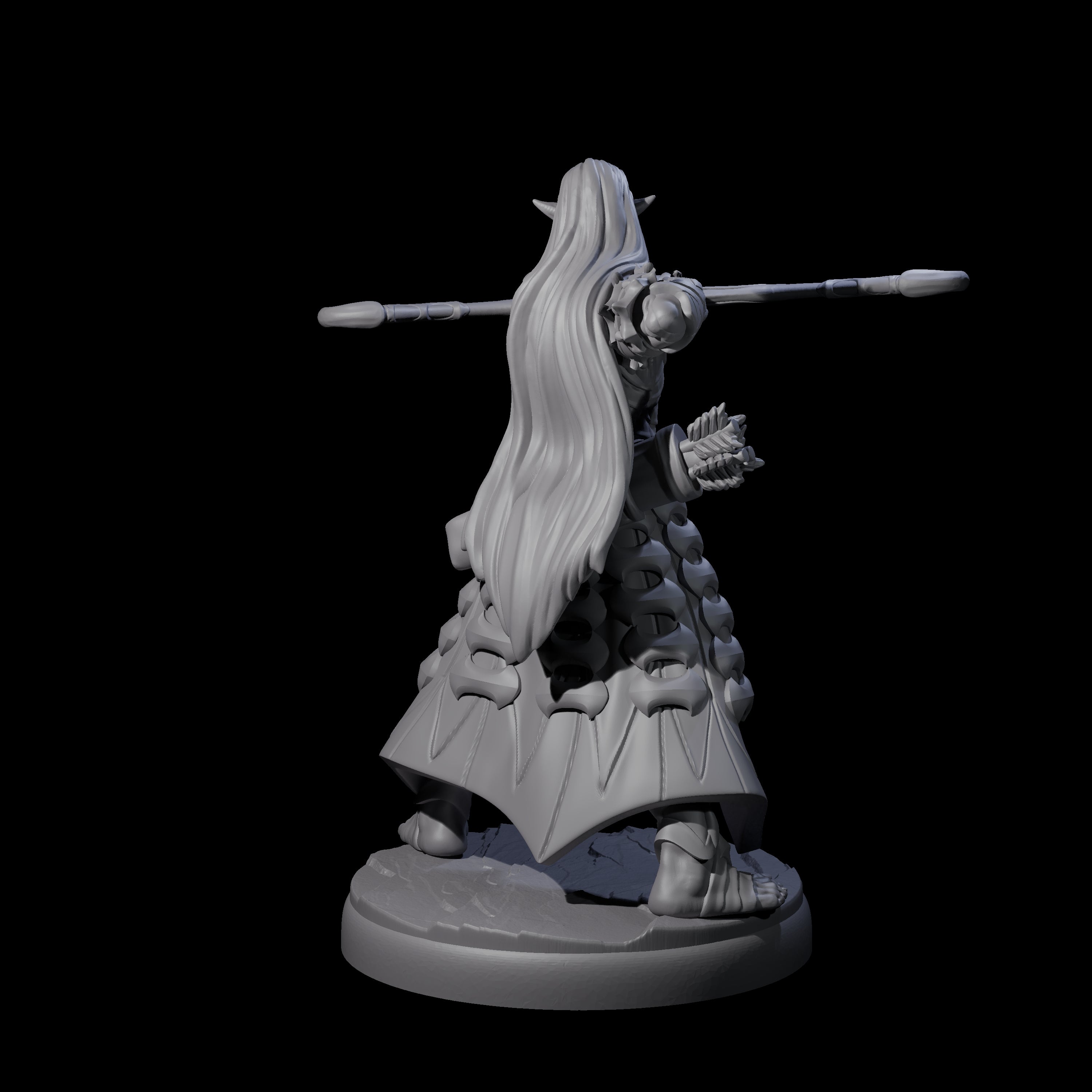 Cunning Dark Elf Archer K Miniature for Dungeons and Dragons, Pathfinder or other TTRPGs