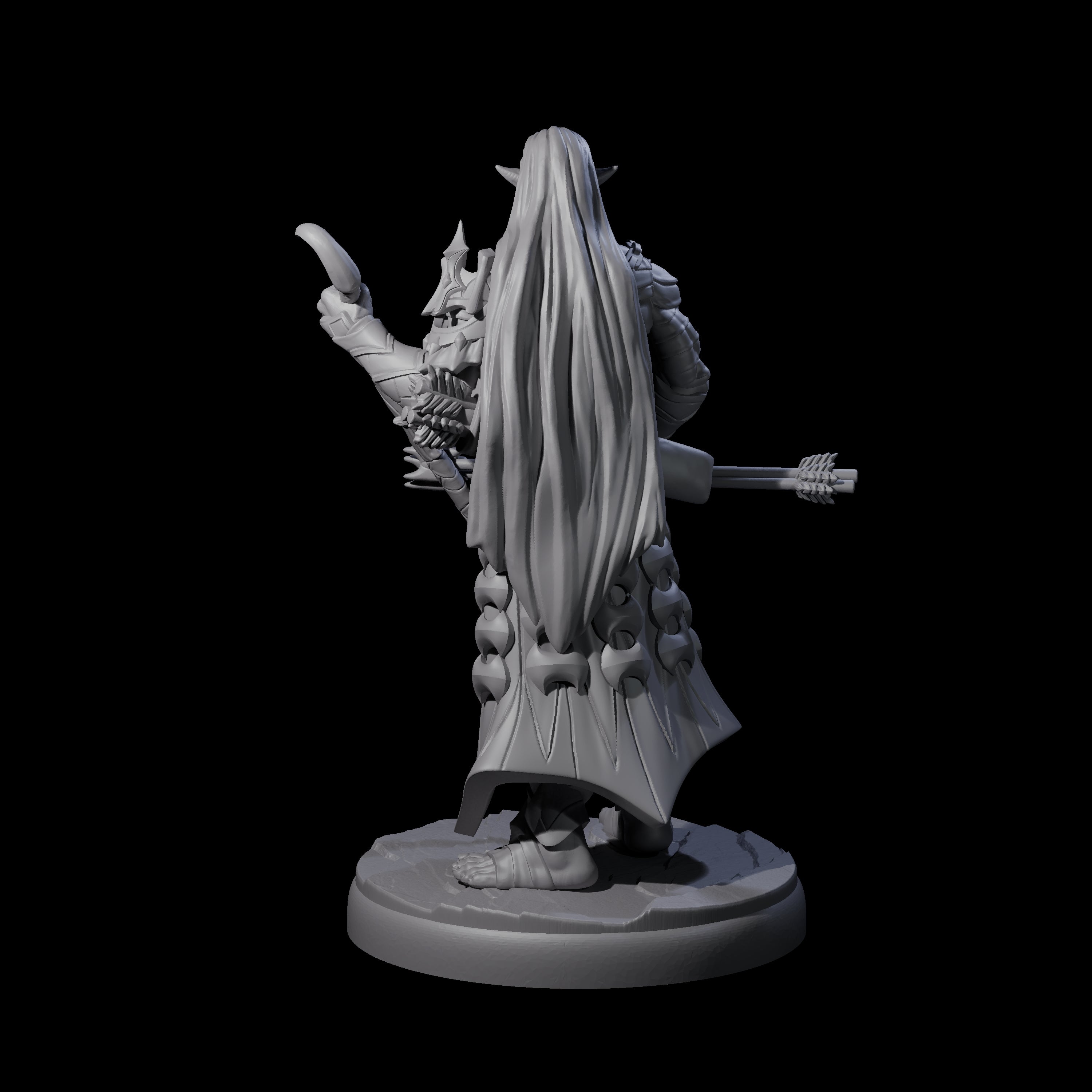 Cunning Dark Elf Archer L Miniature for Dungeons and Dragons, Pathfinder or other TTRPGs