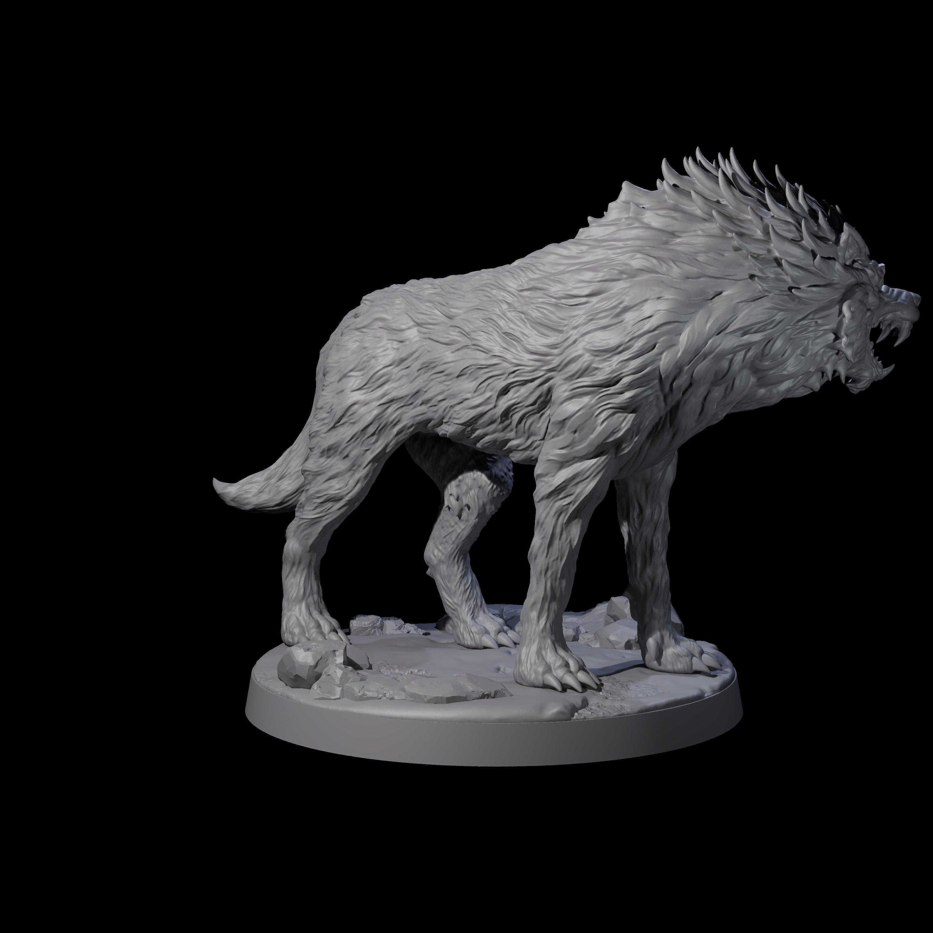 Cunning Dire Wolf Miniature for Dungeons and Dragons, Pathfinder or other TTRPGs