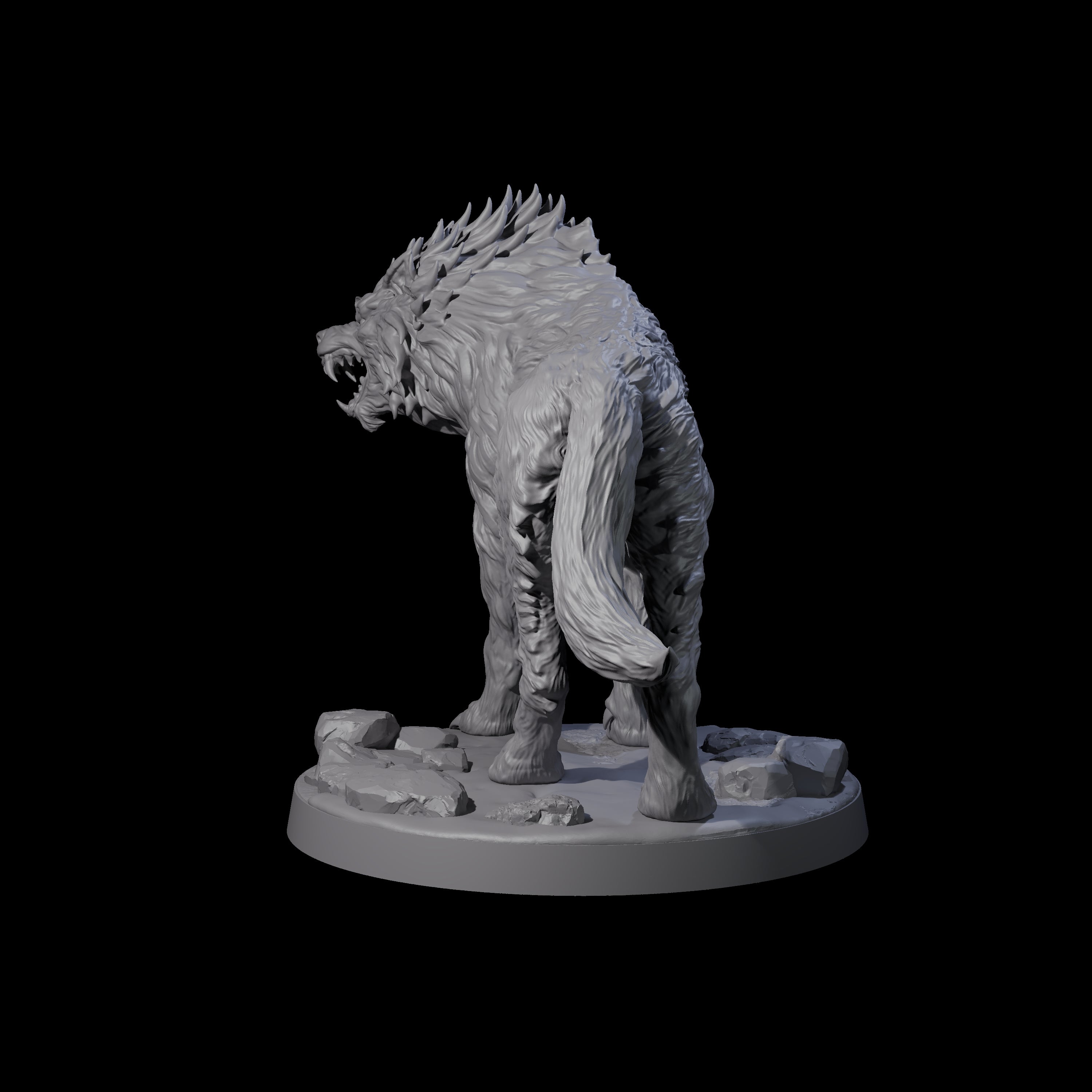 Cunning Dire Wolf Miniature for Dungeons and Dragons, Pathfinder or other TTRPGs