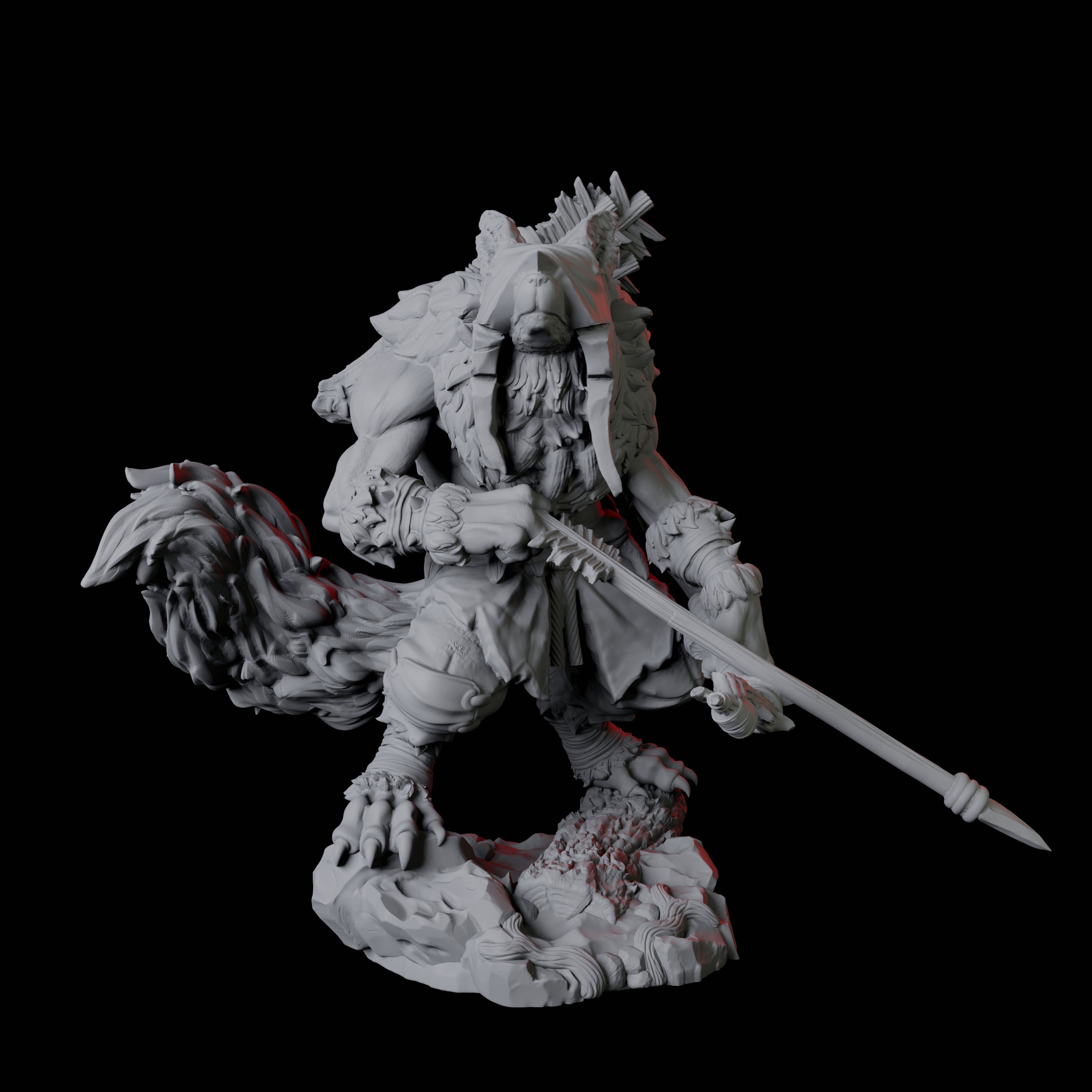 Cunning Kitsune Fighter A Miniature for Dungeons and Dragons, Pathfinder or other TTRPGs