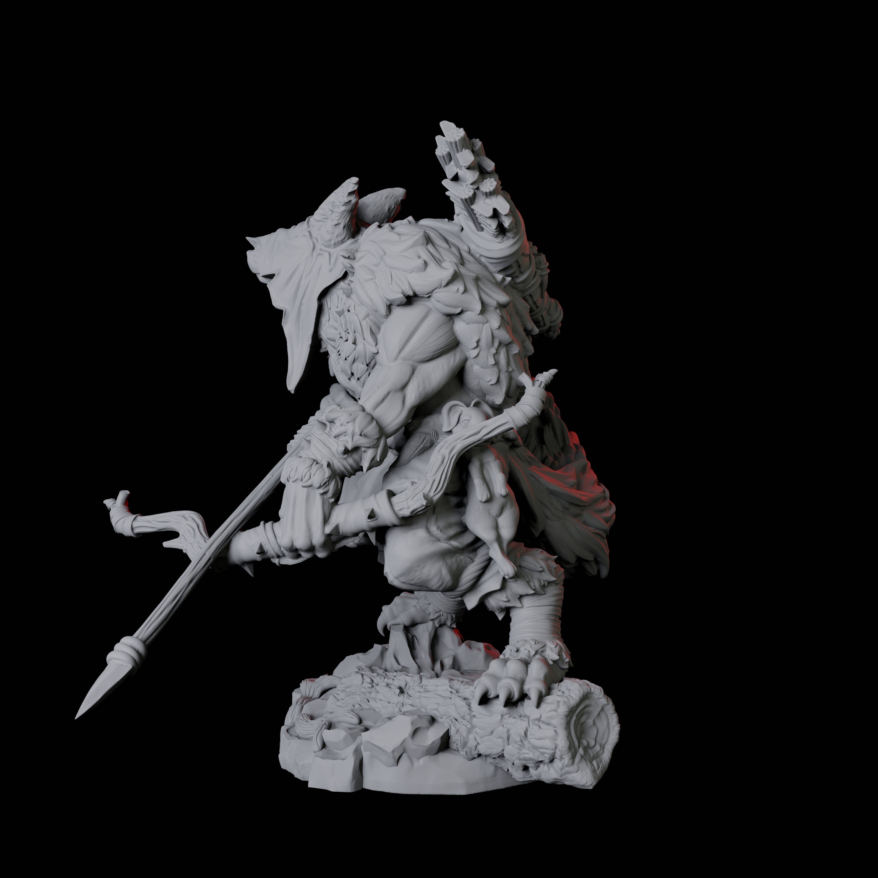 Cunning Kitsune Fighter A Miniature for Dungeons and Dragons, Pathfinder or other TTRPGs