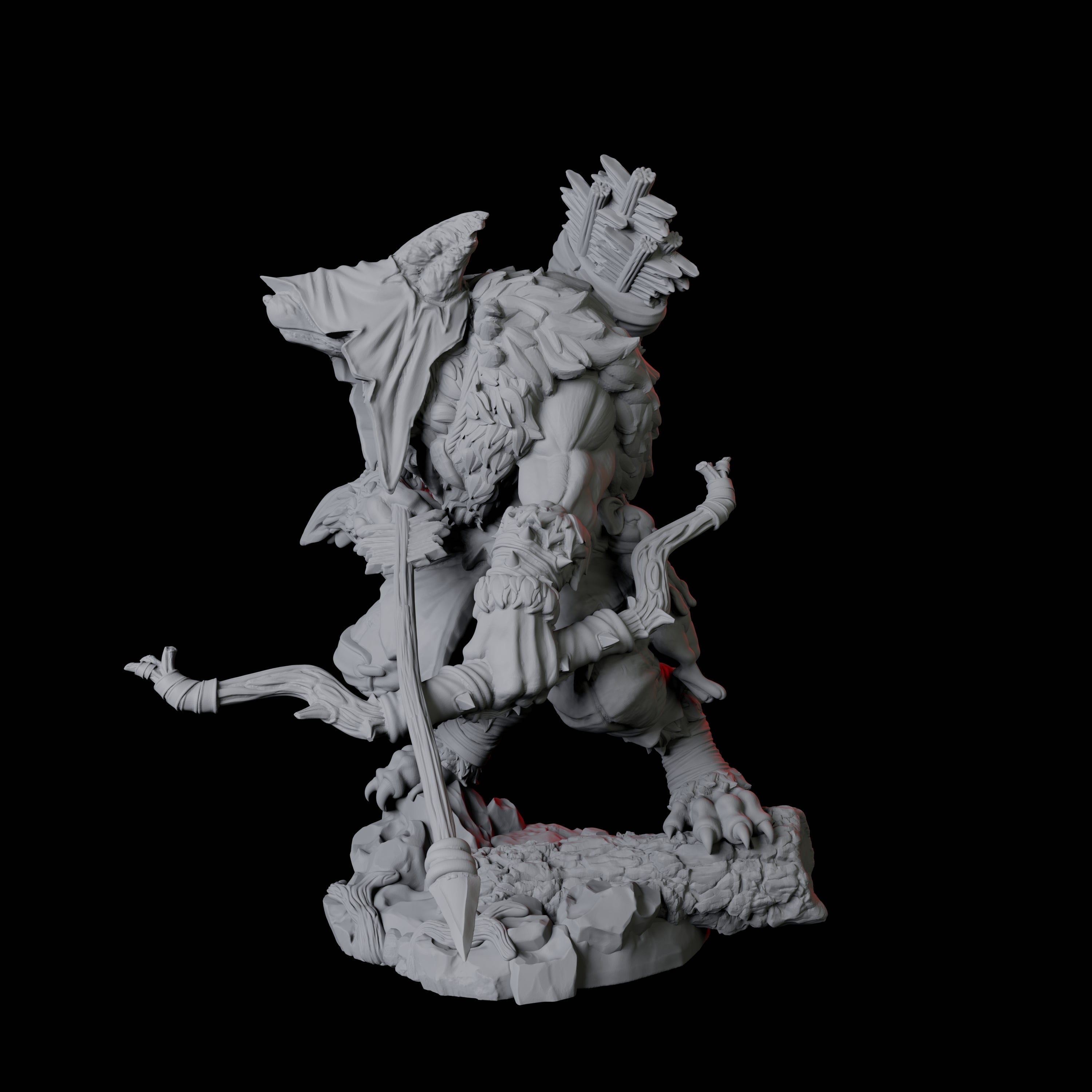 Cunning Kitsune Fighter A Miniature for Dungeons and Dragons, Pathfinder or other TTRPGs